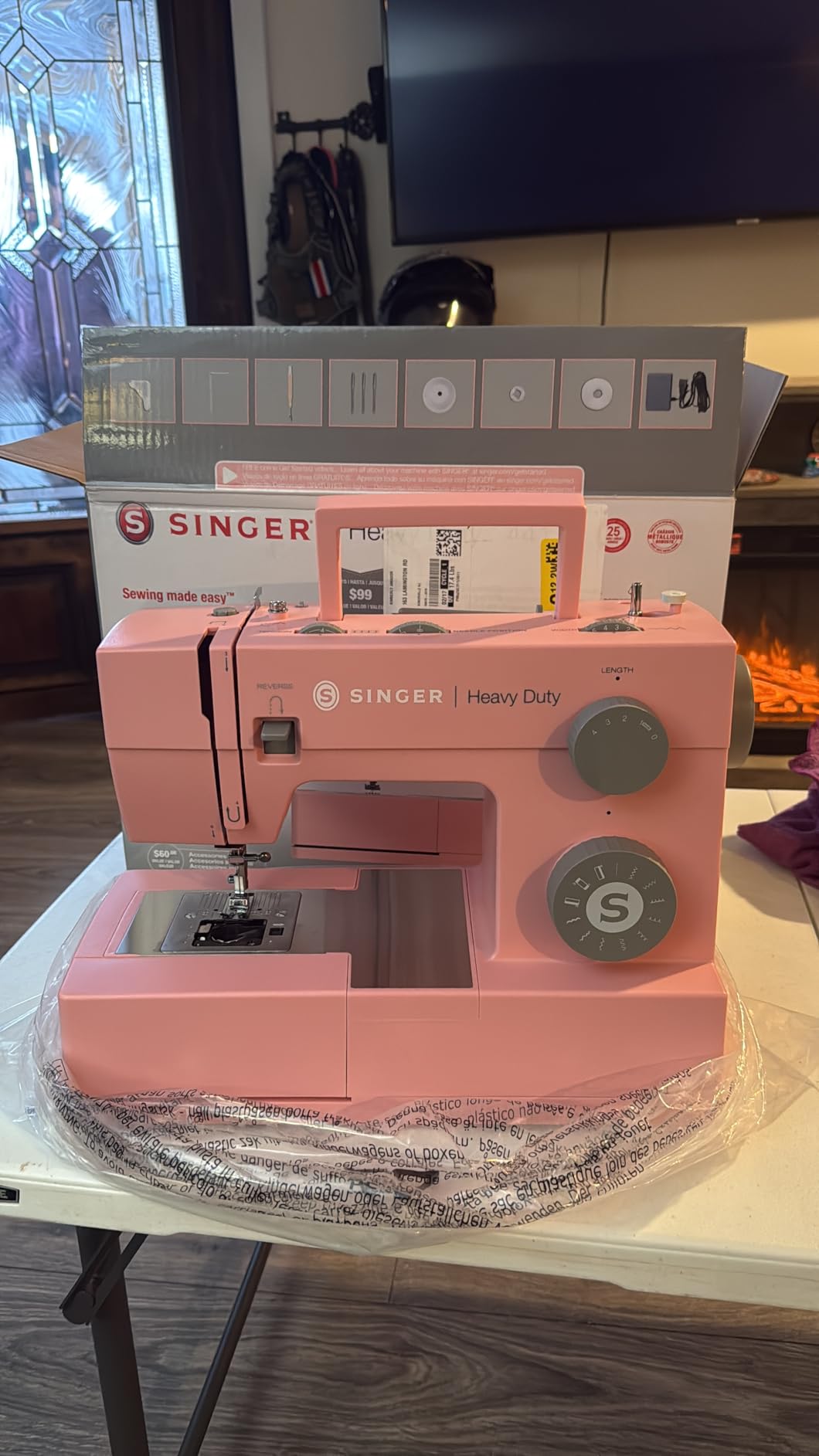 SINGER 4411 Heavy Duty Sewing Machine with Accessories, 11 Built-In Stitches, 1100 Stitches/Min, Metal Frame, 4-Step Buttonhole customer photo 2