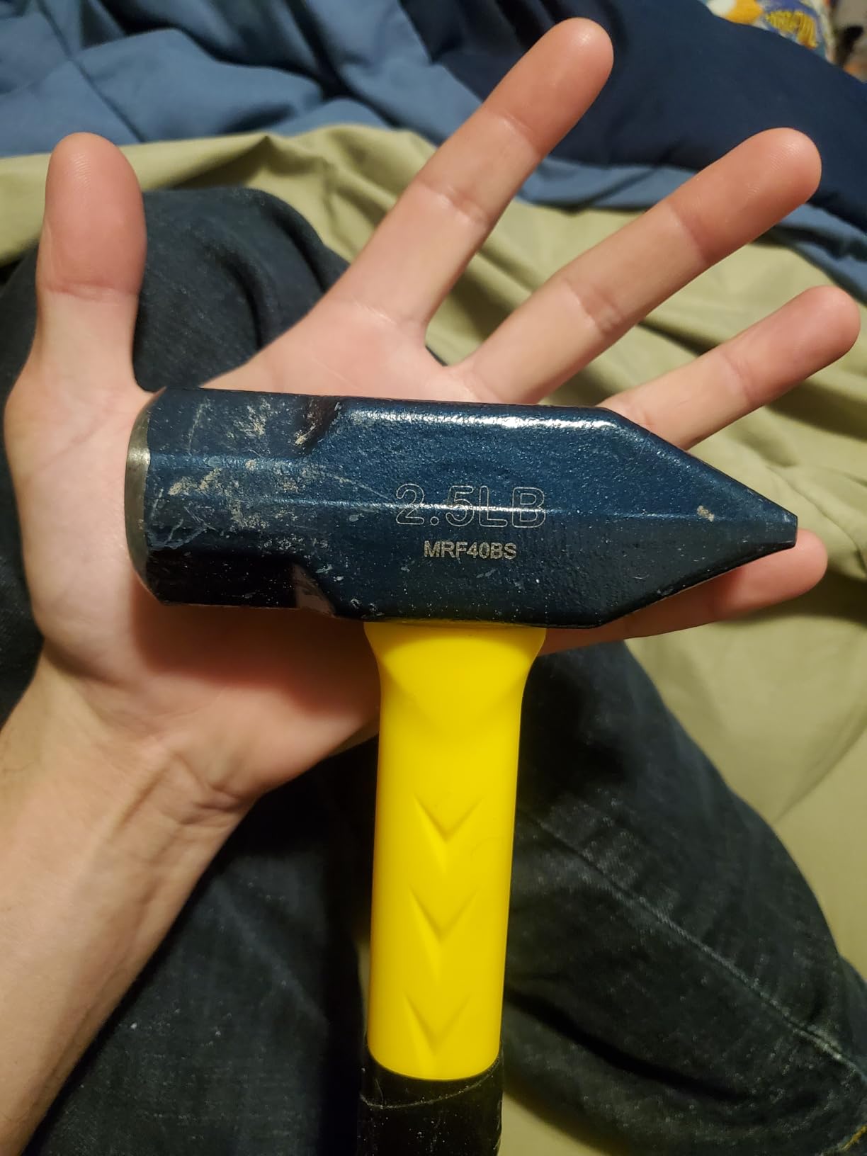 ESTWING Sure Strike Blacksmith's Hammer, 40 oz Hand Sledge, MRF40BS | Forged Steel Head, Non-Slip Fiberglass Handle customer photo 1