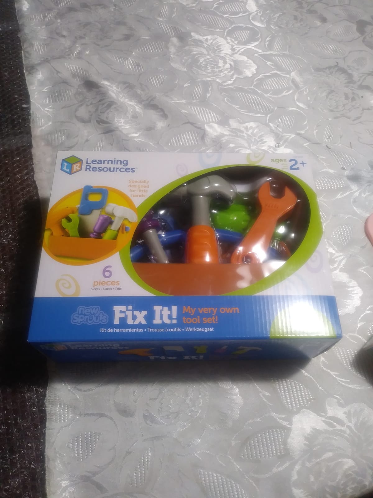 Learning Resources New Sprouts Fix It! My Very Own Tool Set - 6 Pieces, Ages 2+ Toddler Learning Toys, Develops Fine Motor Skills, Toddler Tool Set, First Tool Box, Kids Tool Set,Stocking Stuffers customer photo 1
