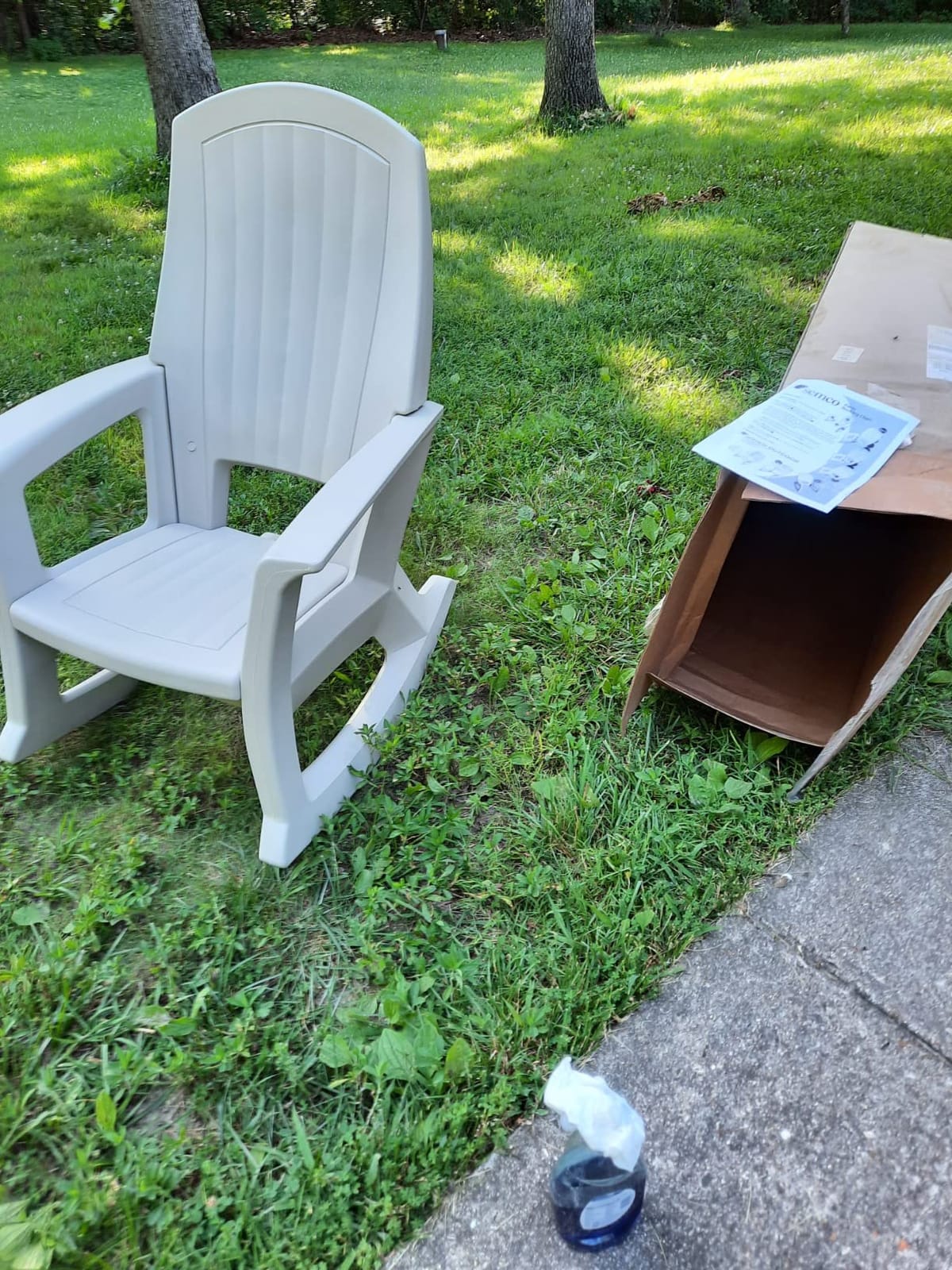 Semco Rockaway Heavy Duty All Weather Patio or Deck Rocking Chair, Taupe customer photo 2