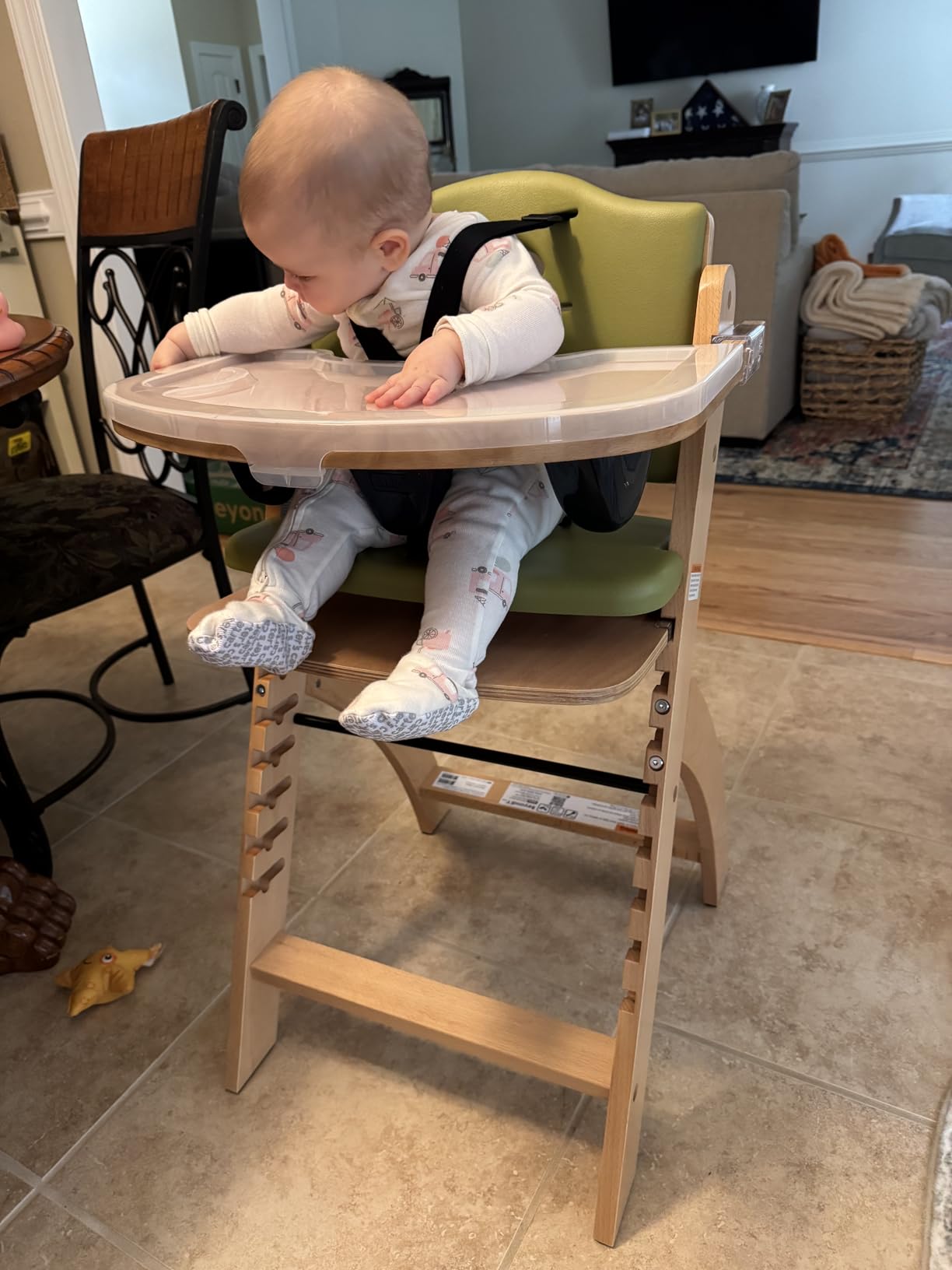 Abiie Beyond Junior Convertible Wooden High Chair with Removable Tray customer photo 1