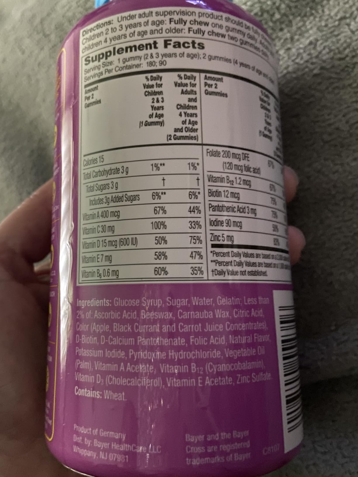 Flintstones Vitamins Complete Gummies, Kids Vitamins for Toddlers and Children, Kids Multivitamin Gummies with Vitamin A, B6, B12, C, E & Zinc, 180 Count customer photo 2