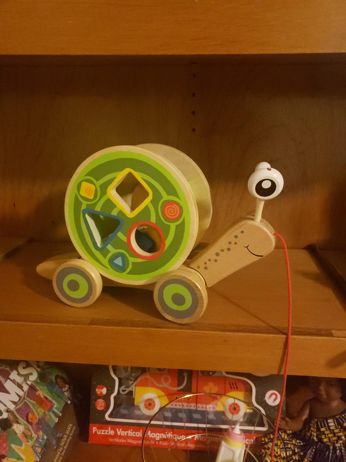Hape Walk-A-Long Snail Pull Toy |Award Winning Toddler Wooden Push and Pull Toy with Removable Color customer photo 1