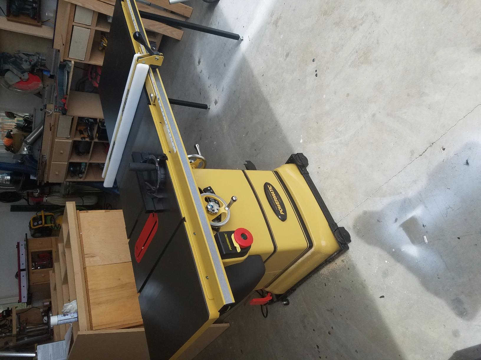 Powermatic 10-Inch Table Saw, 52-Inch Rip, 1-3/4 HP, 115/230V 1Ph (Model PM1000) customer photo 1