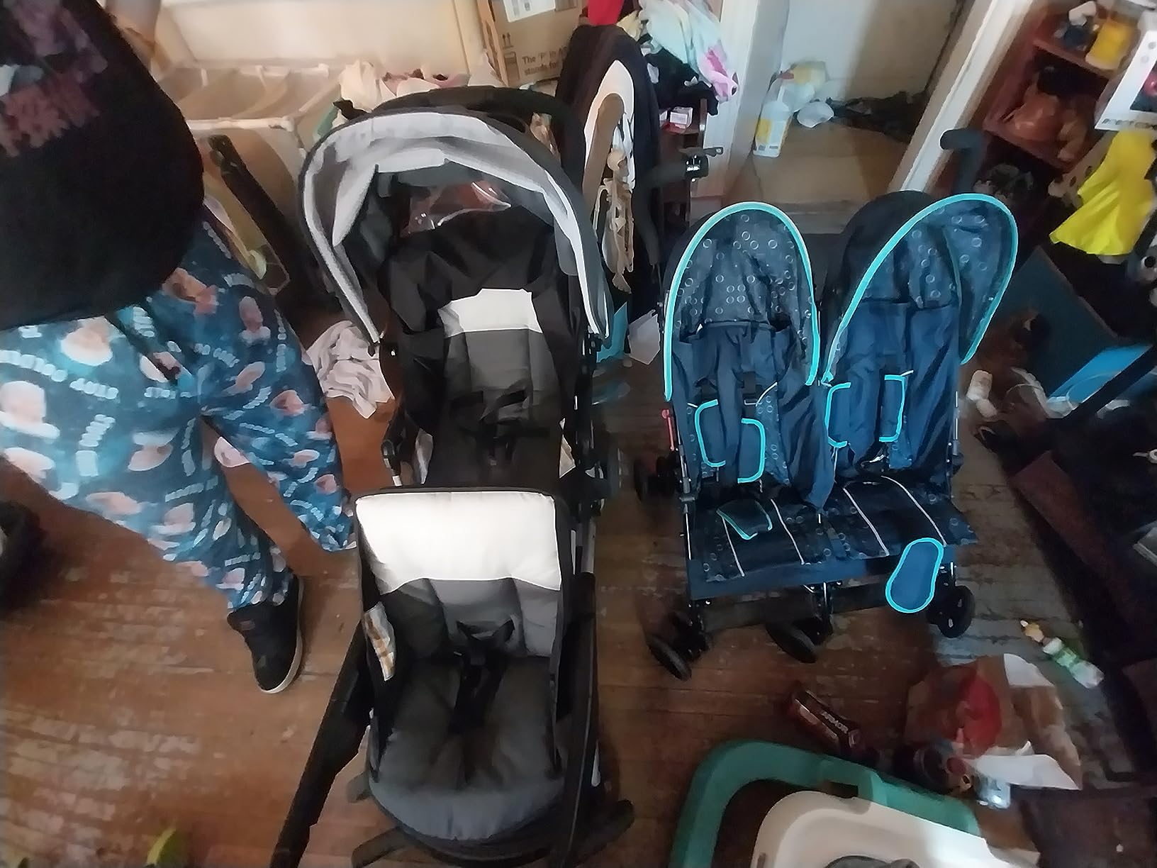 Delta Children LX Side by Side Stroller - with Recline, Storage & Compact Fold, Night Sky customer photo 2