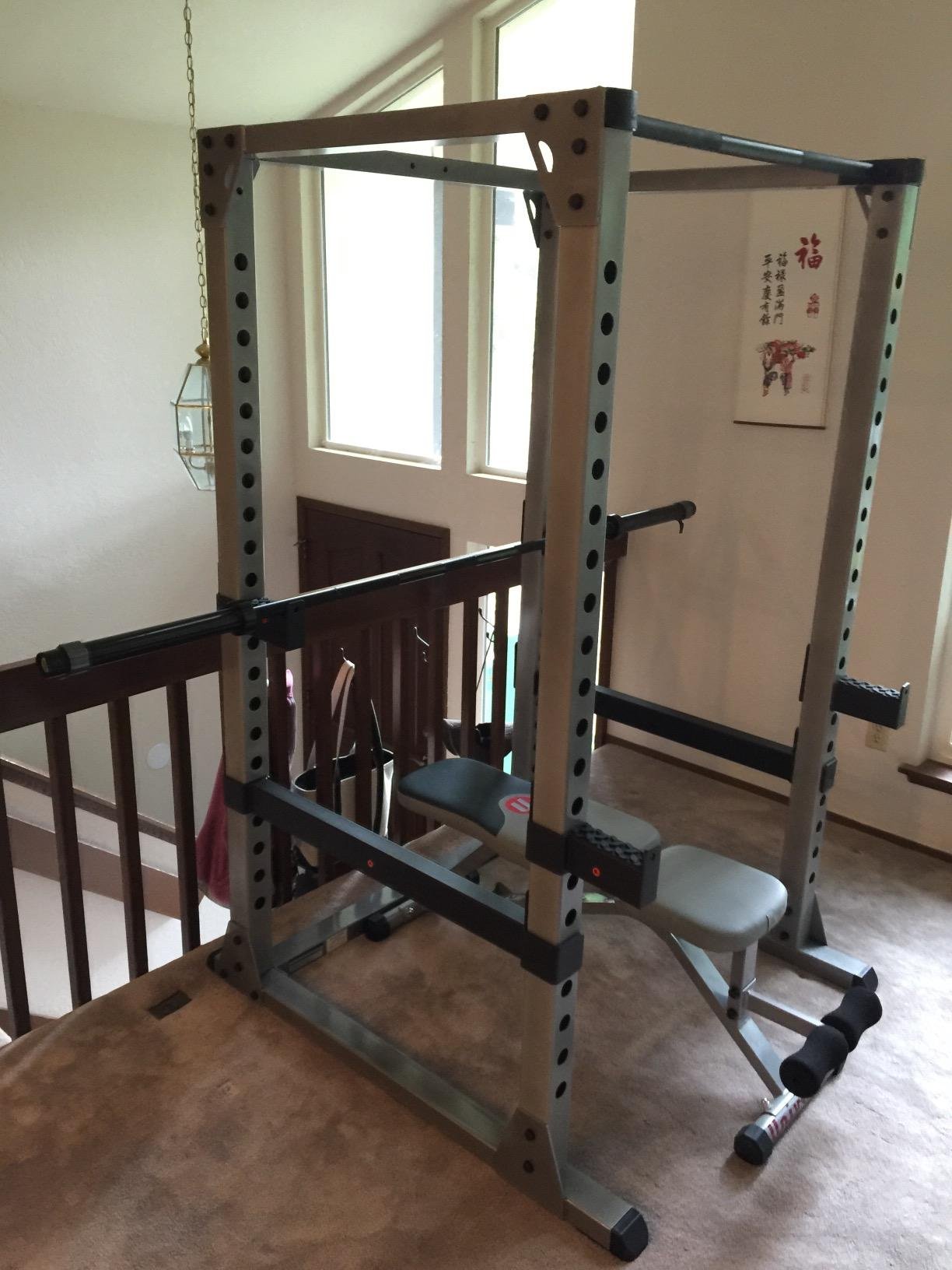 GPR378 Power Rack - Heavy-Duty Steel Squat Cage with Adjustable Safety Bars and Chin-Up Bar for Home and Light Commercial Gym customer photo 2