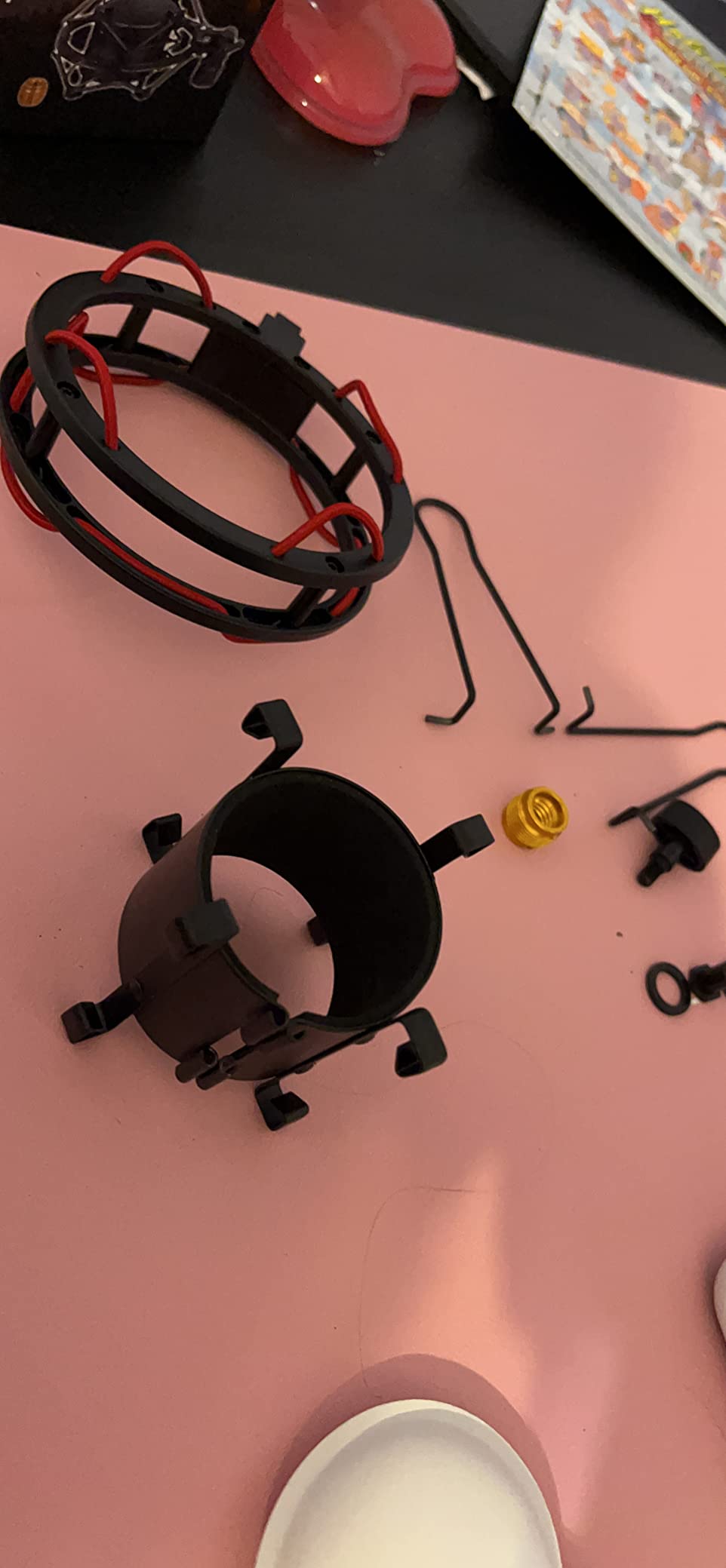 Black Universal Microphone Shock Mount for Large Diameter Diameter 48-51mm Condenser Microphone Metal Construction customer photo 1