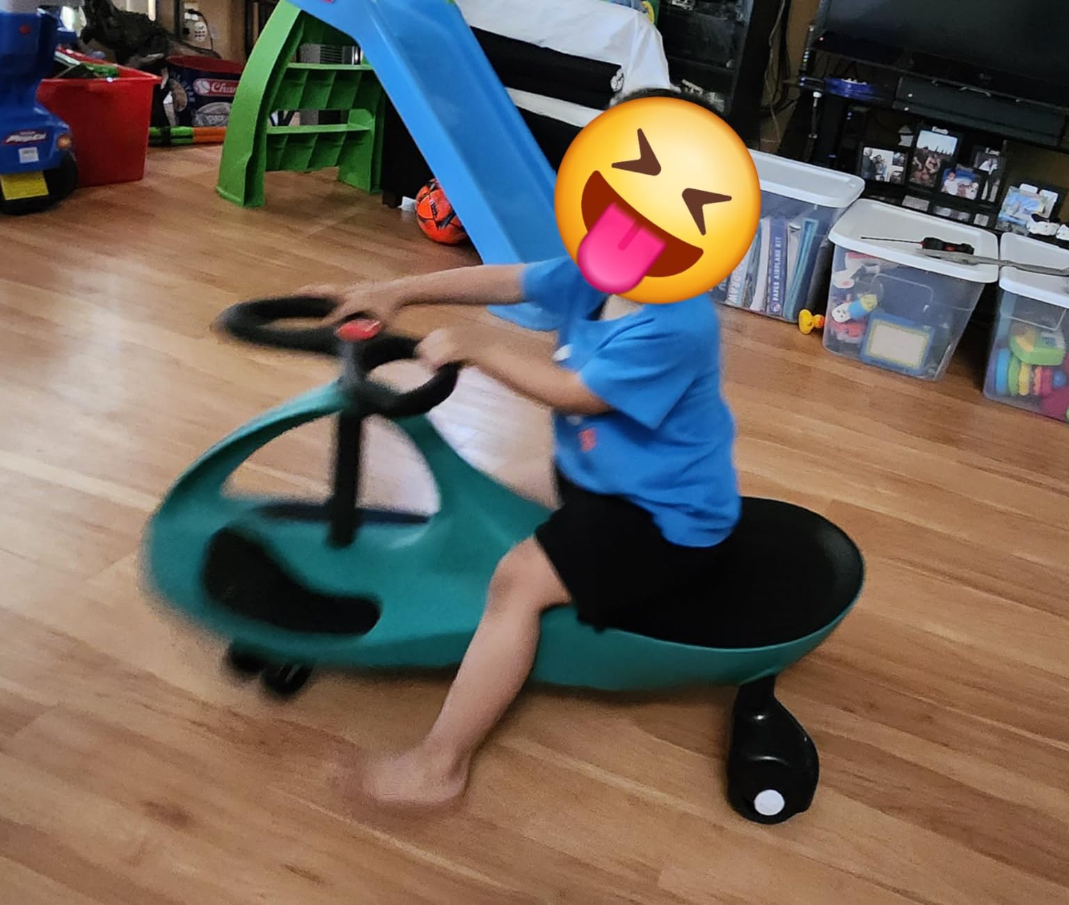 Lil’ Rider Wiggle Car, Ride on Toy for Ages 3 and Up, Blue customer photo 2