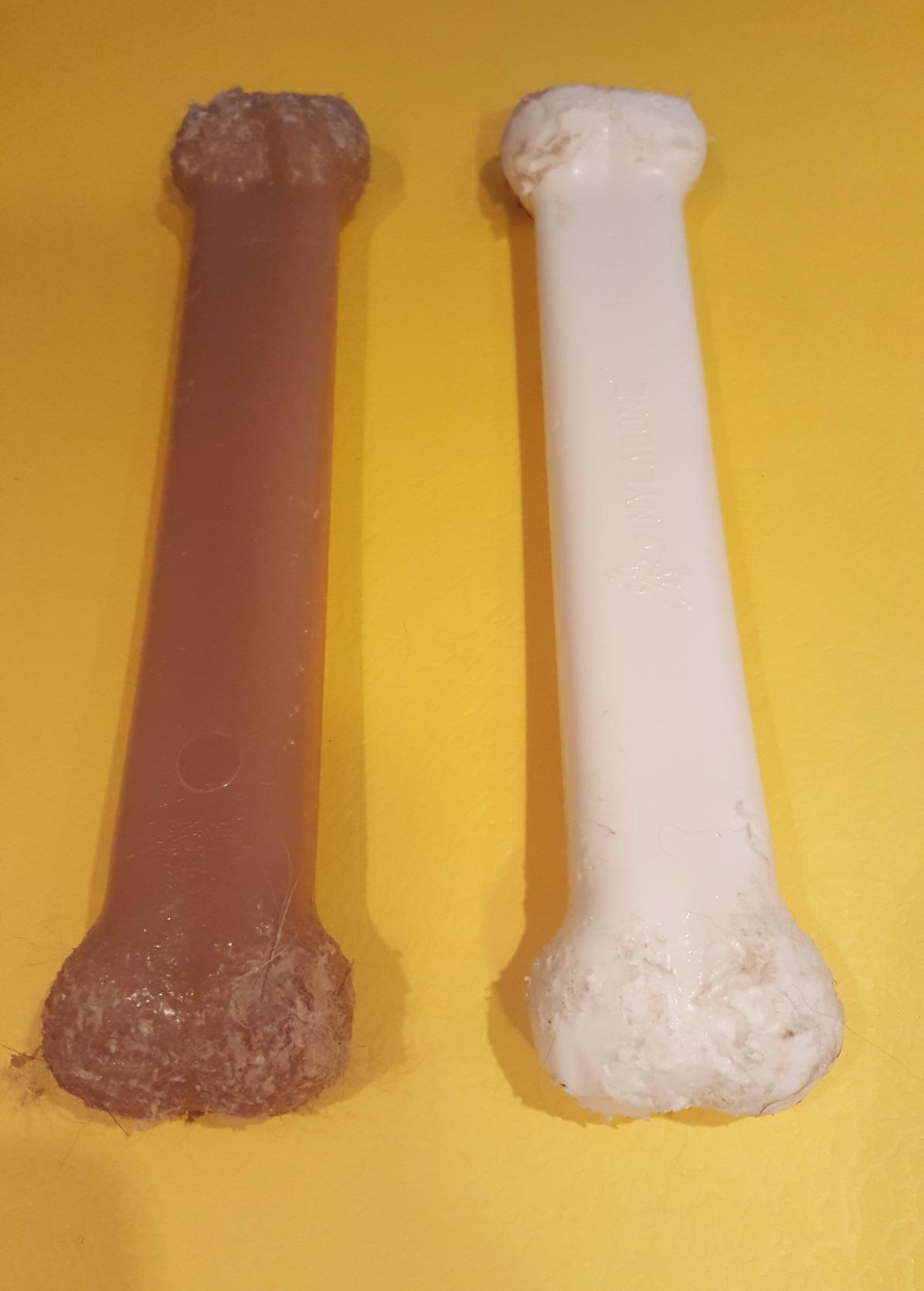 Nylabone Power Chew Original Bone Dog Chew Toys, Small, 3 Count | Peanut butter, chicken, and bacon flavor, durable dog toys for aggressive chewers, helps clean teeth, for dogs up to 25 lbs customer photo 2
