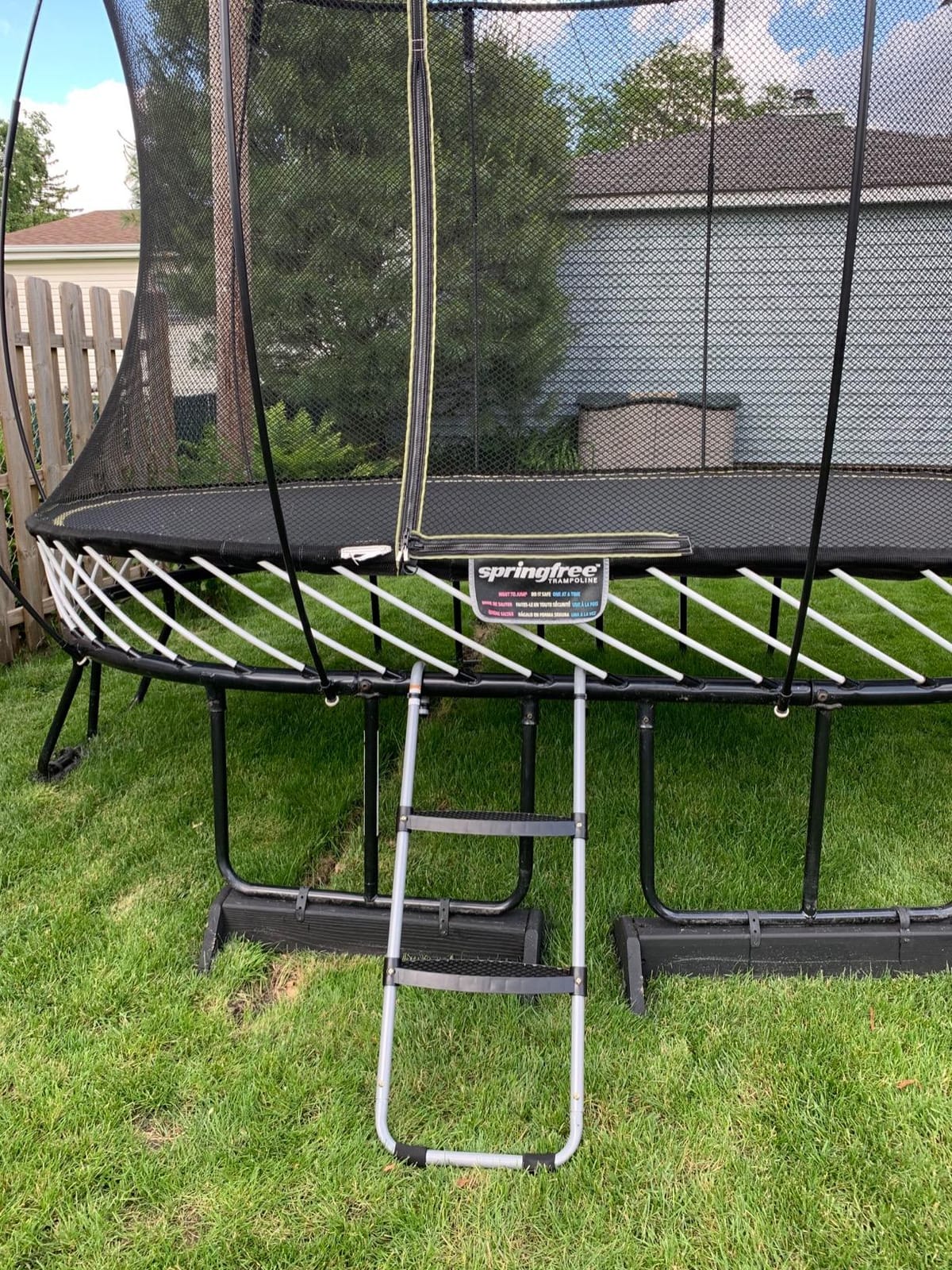 2-Step Trampoline Ladder with Safety Latch, Heavy-Duty with Wide Steps customer photo 2