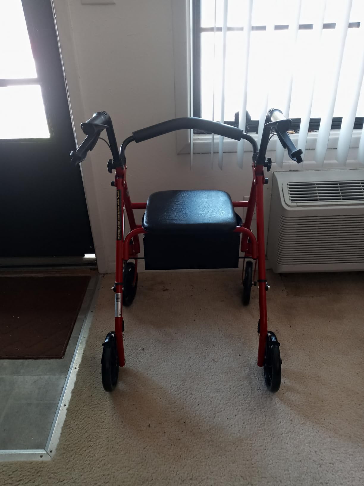 Drive Medical Rollator Walker with Seat, 7.5 Inch Wheels, Blue customer photo 1