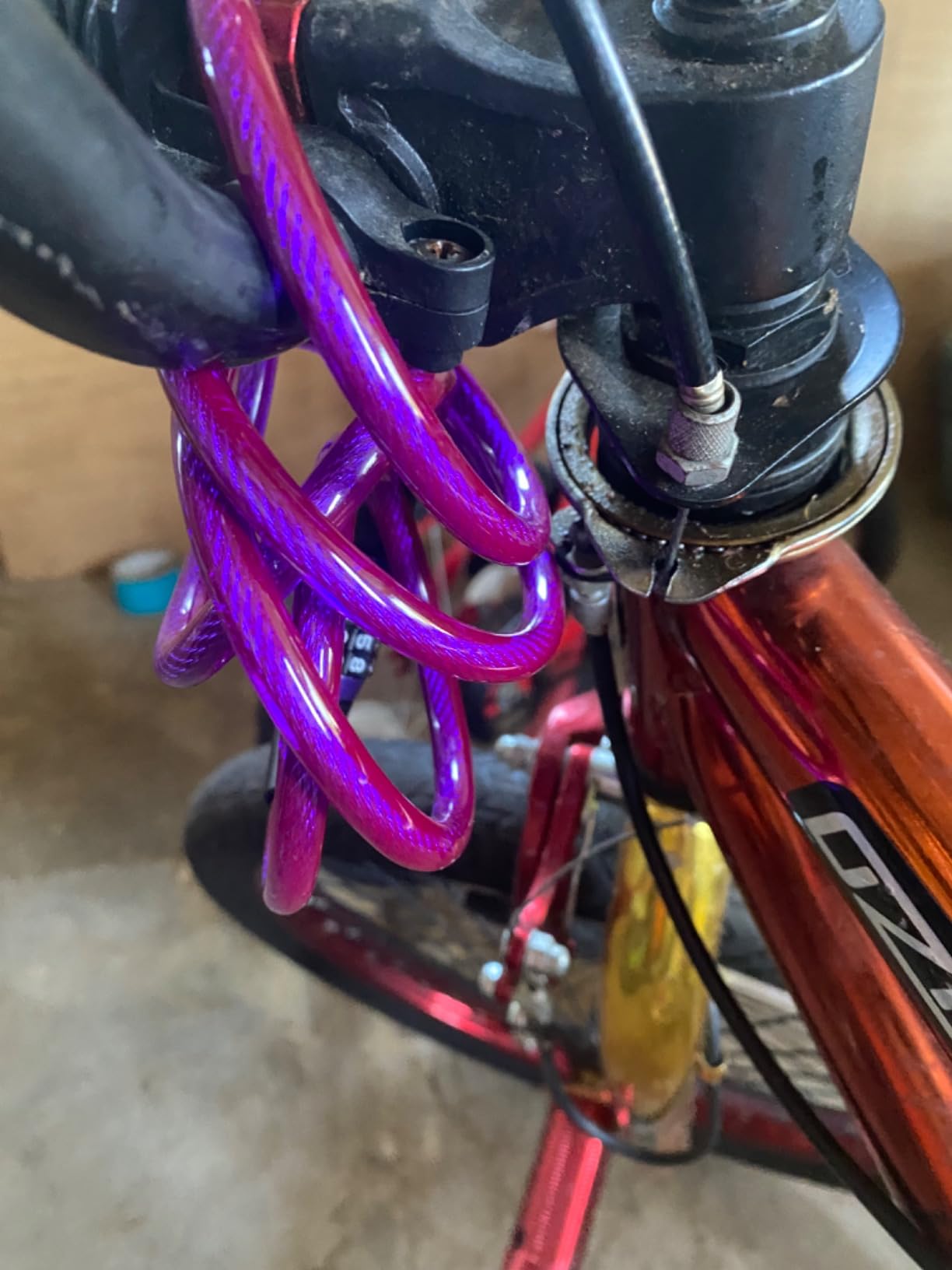 MEETLOCKS Combination Bike Cable Lock, Red customer photo 1