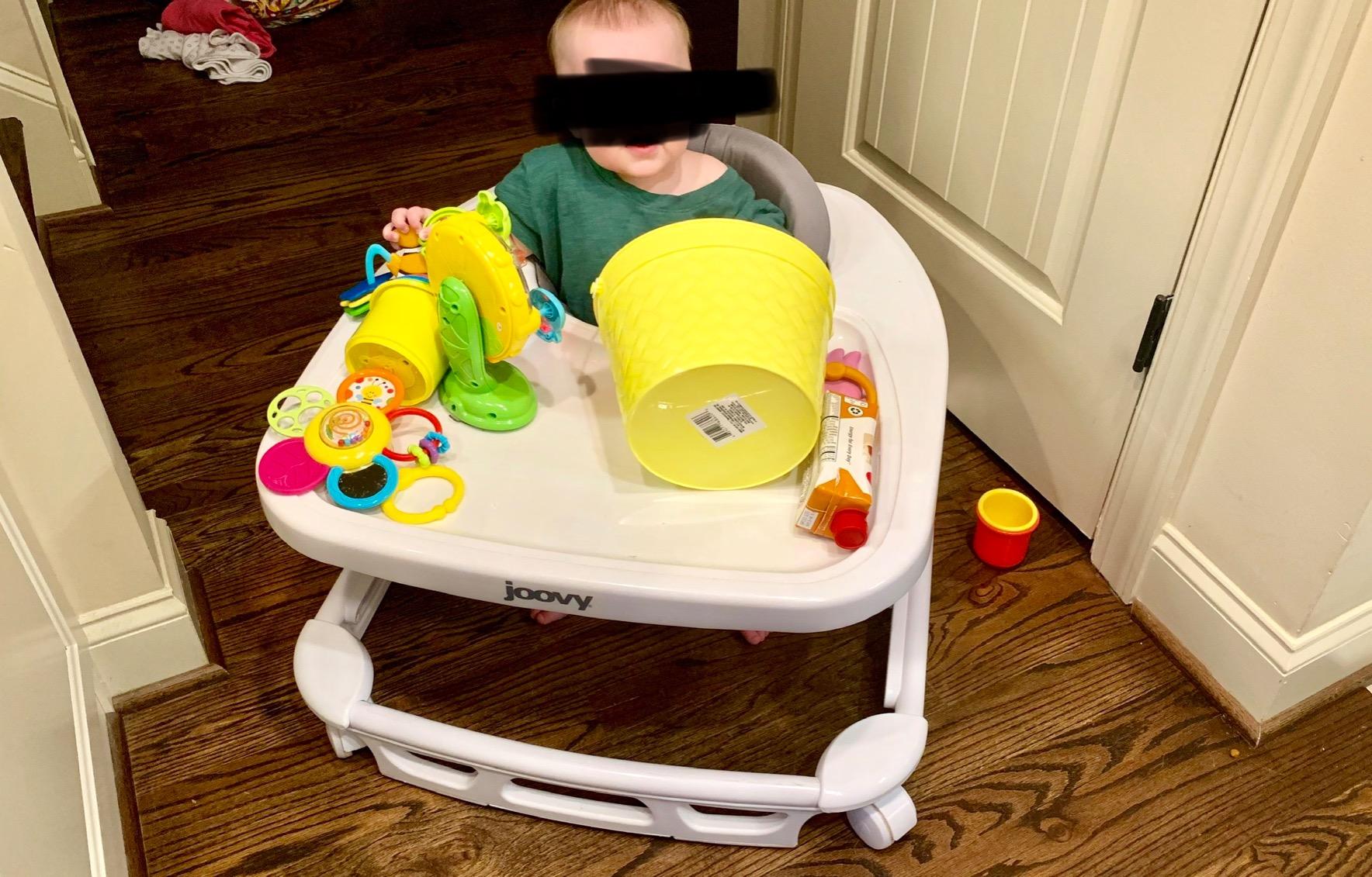 Joovy Spoon Baby Walker & Activity Center, Extra-Large Tray, Red | Joovy Spoon Baby Walker & Activity Center, Extra-Large Tray, Red customer photo 2