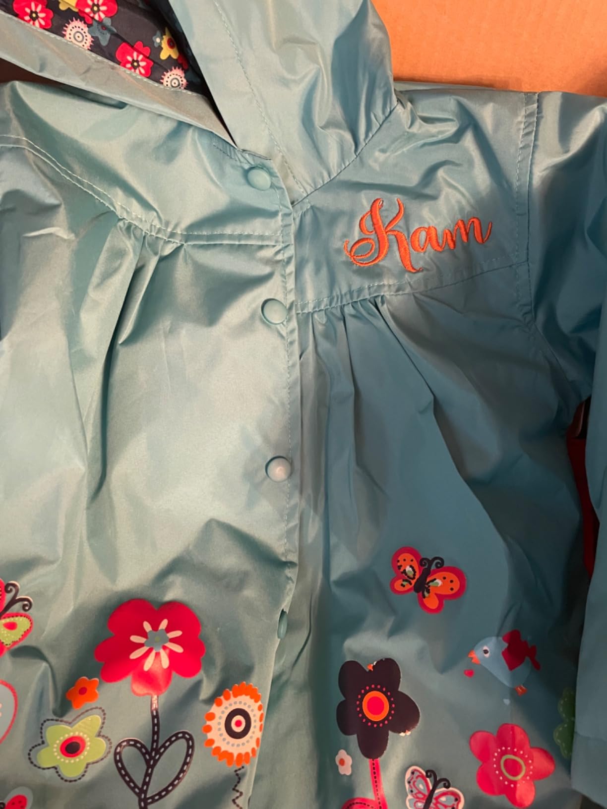 Arshiner Toddler Girls Waterproof Hooded Coat Jacket Outwear Raincoat customer photo 1