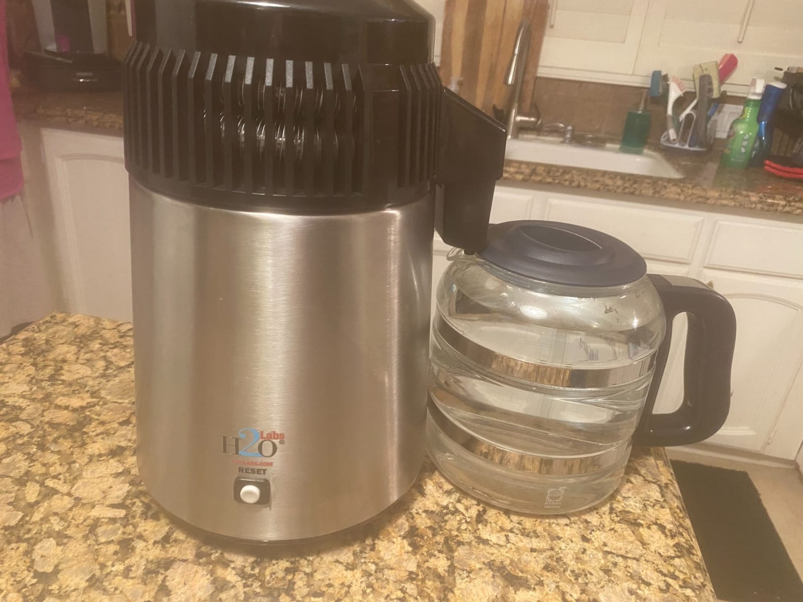 H2oLabs Best-in-Class Stainless Steel Home Water Distiller & Glass Carafe | With Exclusive Activated Carbon Mega Pods providing the Purest Water and Most Effective VOC Removal of any similar distiller customer photo 1