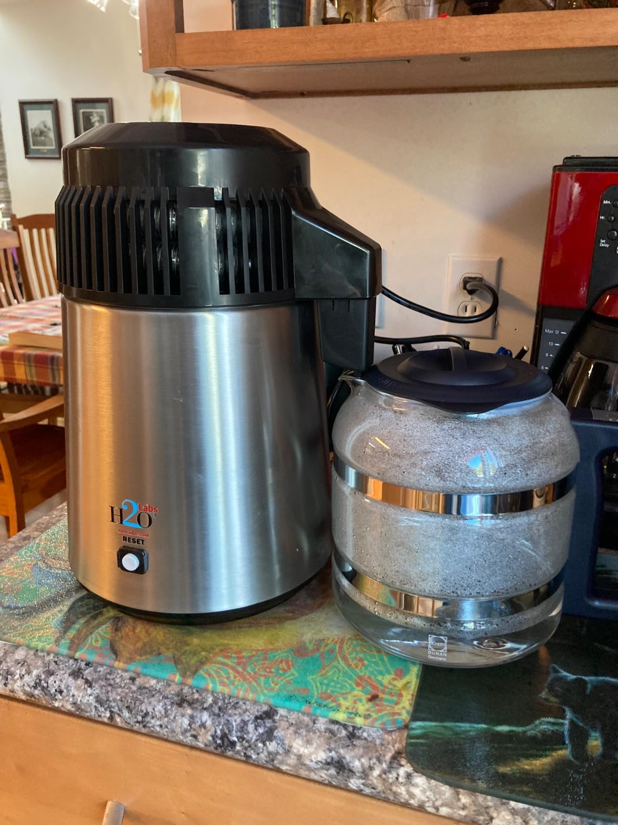 H2oLabs Best-in-Class Stainless Steel Home Water Distiller & Glass Carafe | With Exclusive Activated Carbon Mega Pods providing the Purest Water and Most Effective VOC Removal of any similar distiller customer photo 2