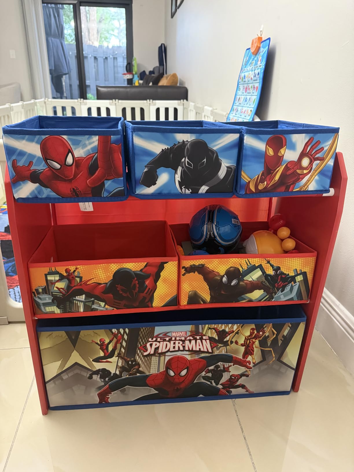 Delta Children Multi-Bin Toy Organizer, Marvel Spider Man customer photo 2