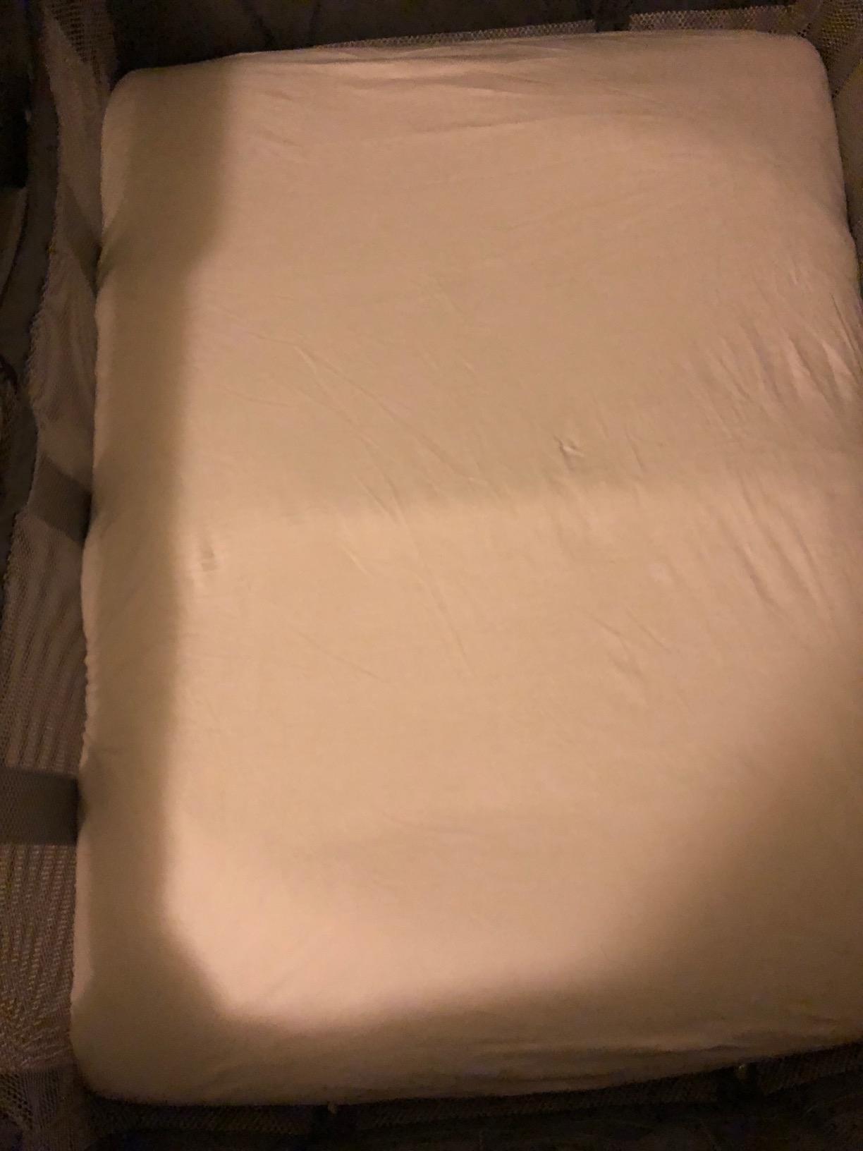 Organic Cotton Quilted Fitted Mattress Pad Cover, Pack 'n Play Size customer photo 1