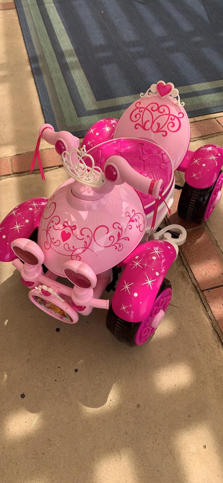 Kid Trax Toddler Disney Princess Electric Quad Ride On Toy, Kids 1.5-3 Years Old, 6 Volt Battery and Charger Included, Max Weight 45 lbs, Princess Pink customer photo 1