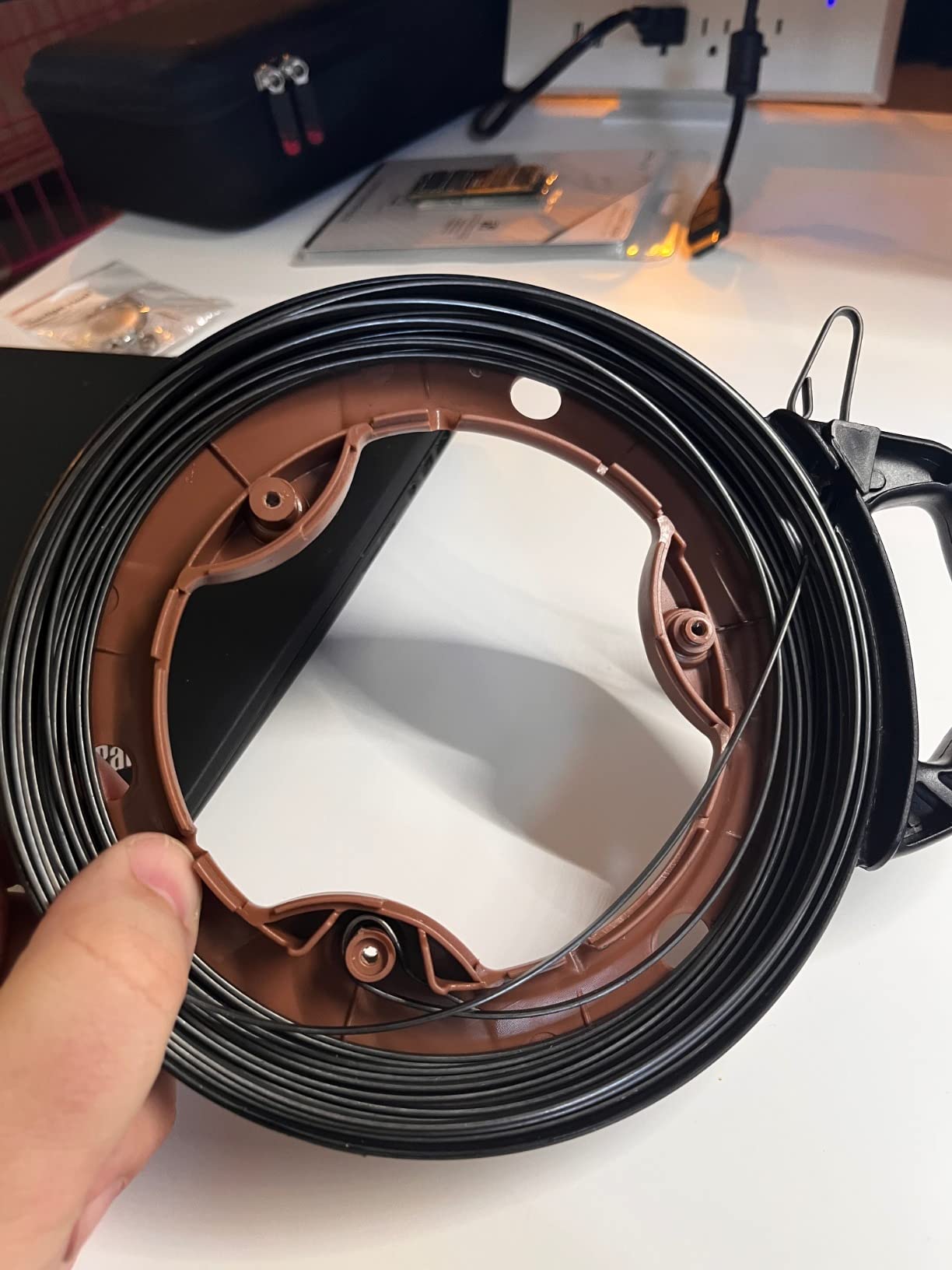 Southwire Fish Tape Tool - Durable 1/8-Inch Tempered Spring Steel for Efficient Wire Pulling - High-Impact Case - Ergonomic Handle - Fast Rewind Design - 25-Foot Length customer photo 1