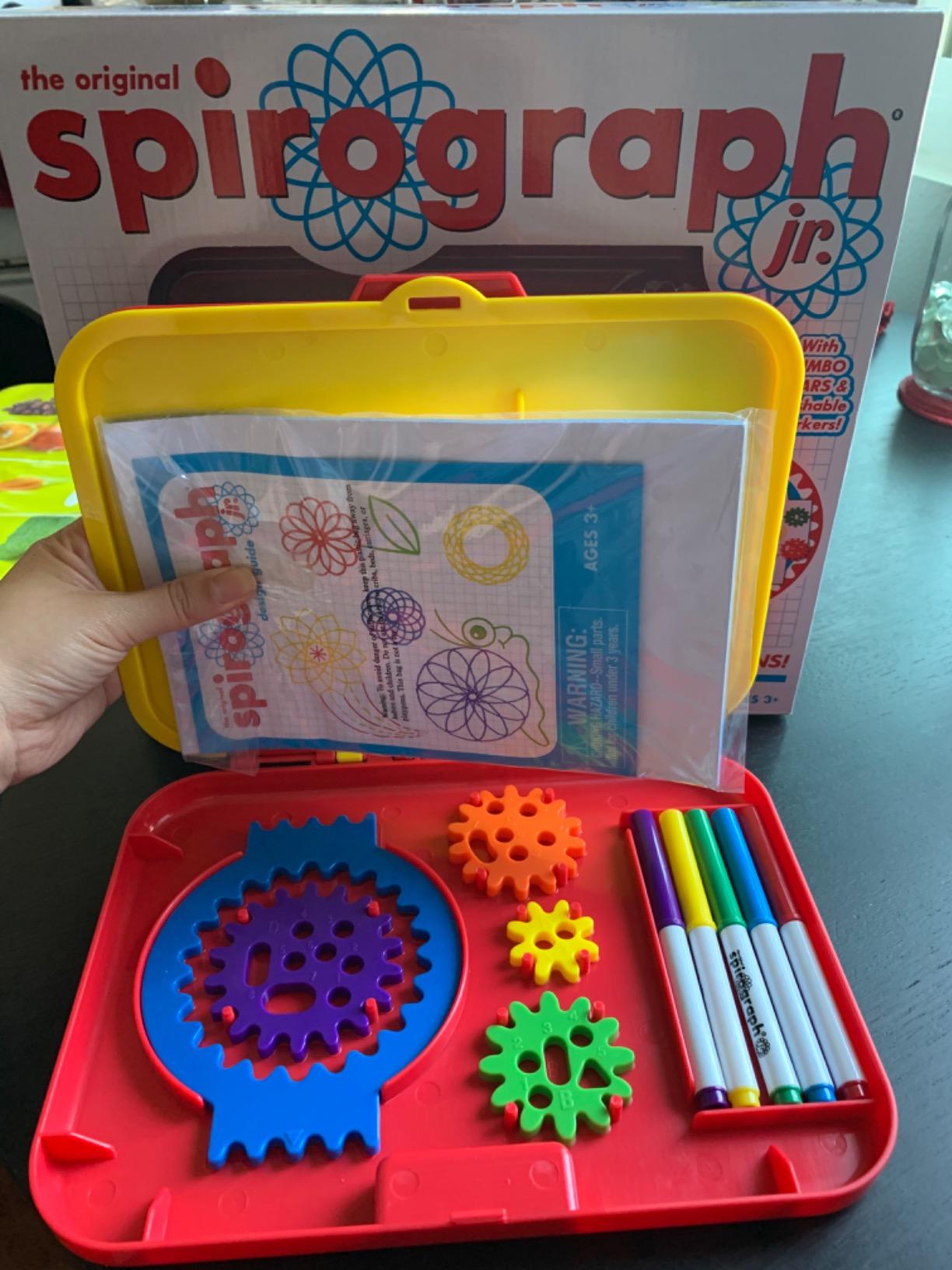 Spirograph Jr. - Jumbo Sized Gears Classic Retro Toy For Spiral Drawing Art Design Toy Kit for Smaller Hands - For Kids Ages 3 and Up customer photo 2