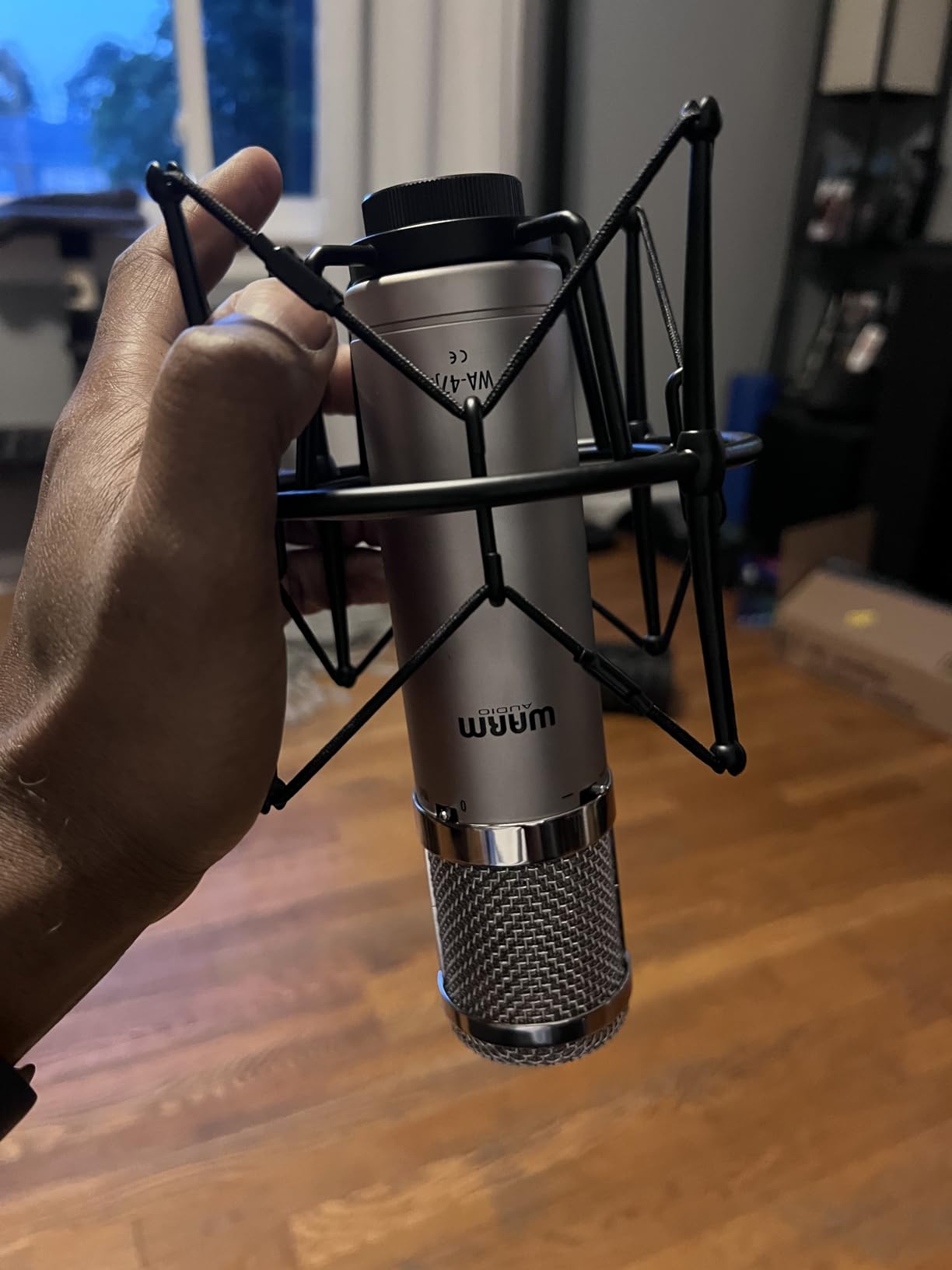 Microphone Shock Mount Mic Holder - Anti Vibration Spider Shockmount Compatible with Many Condenser Mics Like AT2020 MXL 770 MXL 990 Samson G Track Pro Rode Procaster NT1-A Neumann U87 etc. customer photo 2