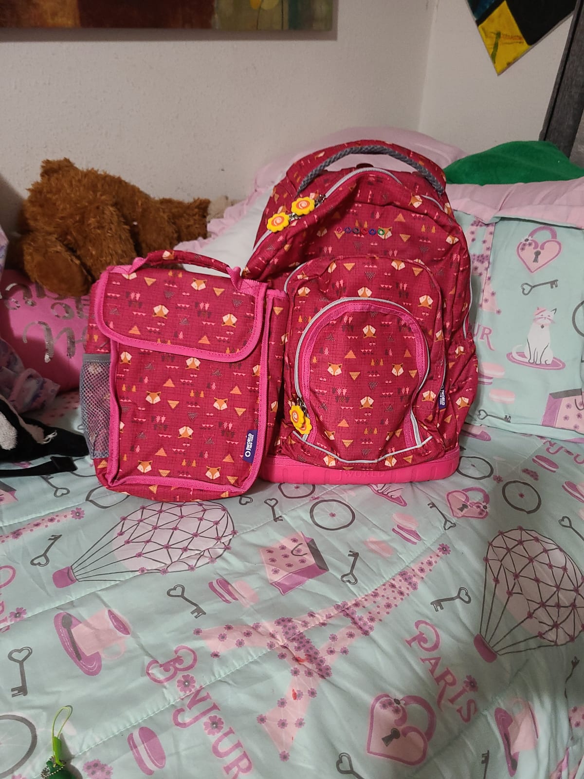J World Lollipop Kids Rolling Backpack & Lunch Bag Set for Elementary School. Carry-On Suitcase with Wheels, Spaceship customer photo 1