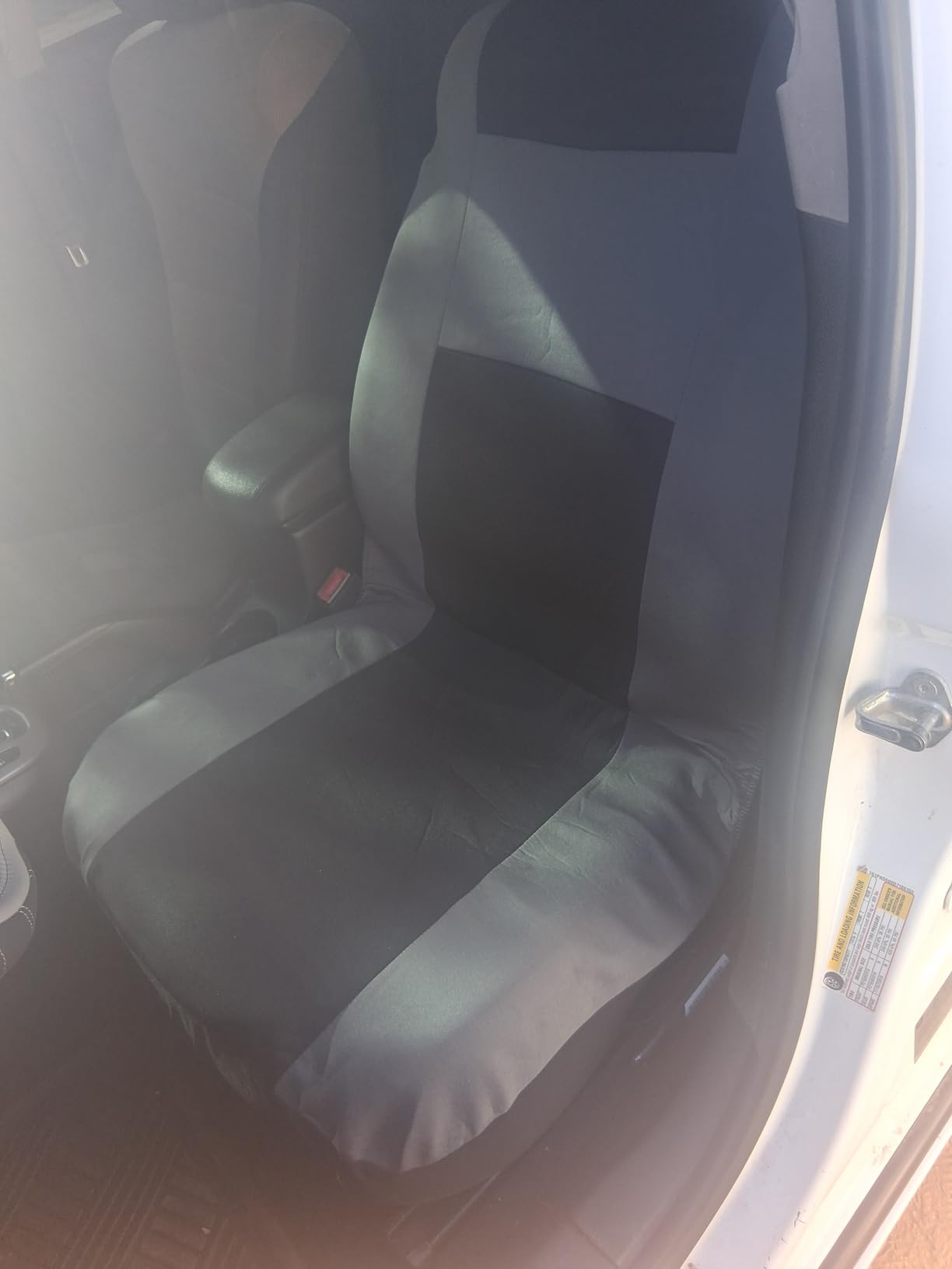 BDK PolyPro Car Seat Covers Full Set in Charcoal on Black – Front and Rear Split Bench for Cars, Easy to Install Cover Set, Accessories Auto Trucks Van SUV customer photo 1