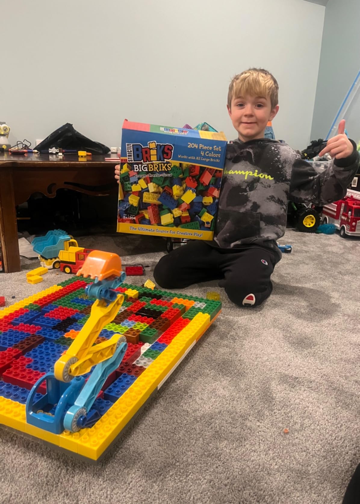Strictly Briks Building Toy Big Blocks - Compatible with Lego Duplo Set for Toddlers & Kids Creative Play & Learning, 108 Set/Basic Colors customer photo 1