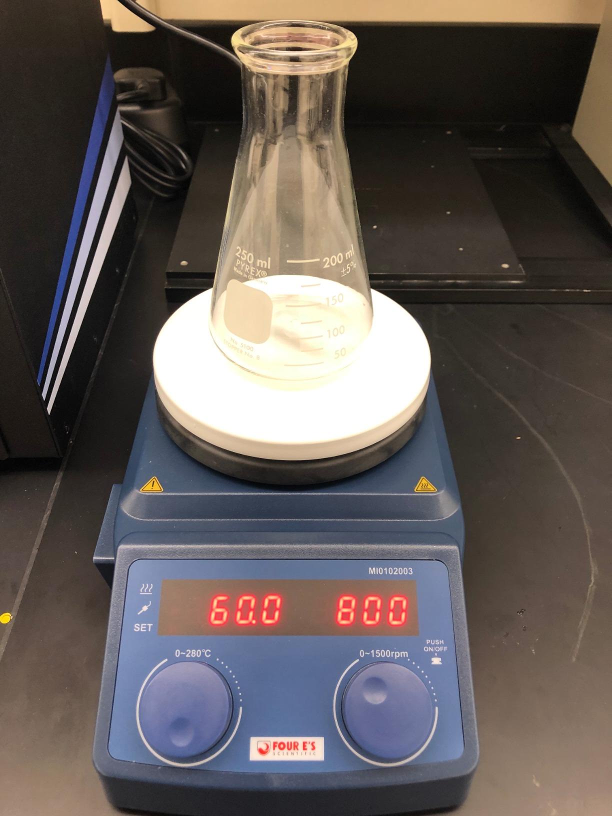 FOUR E'S SCIENTIFIC Magnetic Stirrer Hot Plate, 280℃/536°F, Max 5L, 110V | 100-1500rpm, 600W, 5 Inch Plate with Temp Probe Sensor & Stir Bar customer photo 1