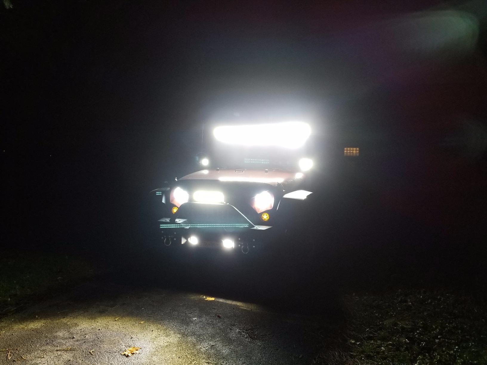 YITAMOTOR 52 Inch LED Light Bar + 2X 18W 4 Inch Spot Fog Light Pods+ Mounting Bracket with Wiring Harness for 07-18 Jeep Wrangler JK customer photo 1