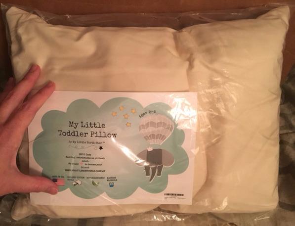 Toddler Pillow with Pillowcase - 13x18 Soft Organic Cotton Toddler Pillow for Sleeping - Washable Nap Pillow - Travel Pillow for Kids - Toddler Sleeping Pillow Toddler Bedding (White) customer photo 1