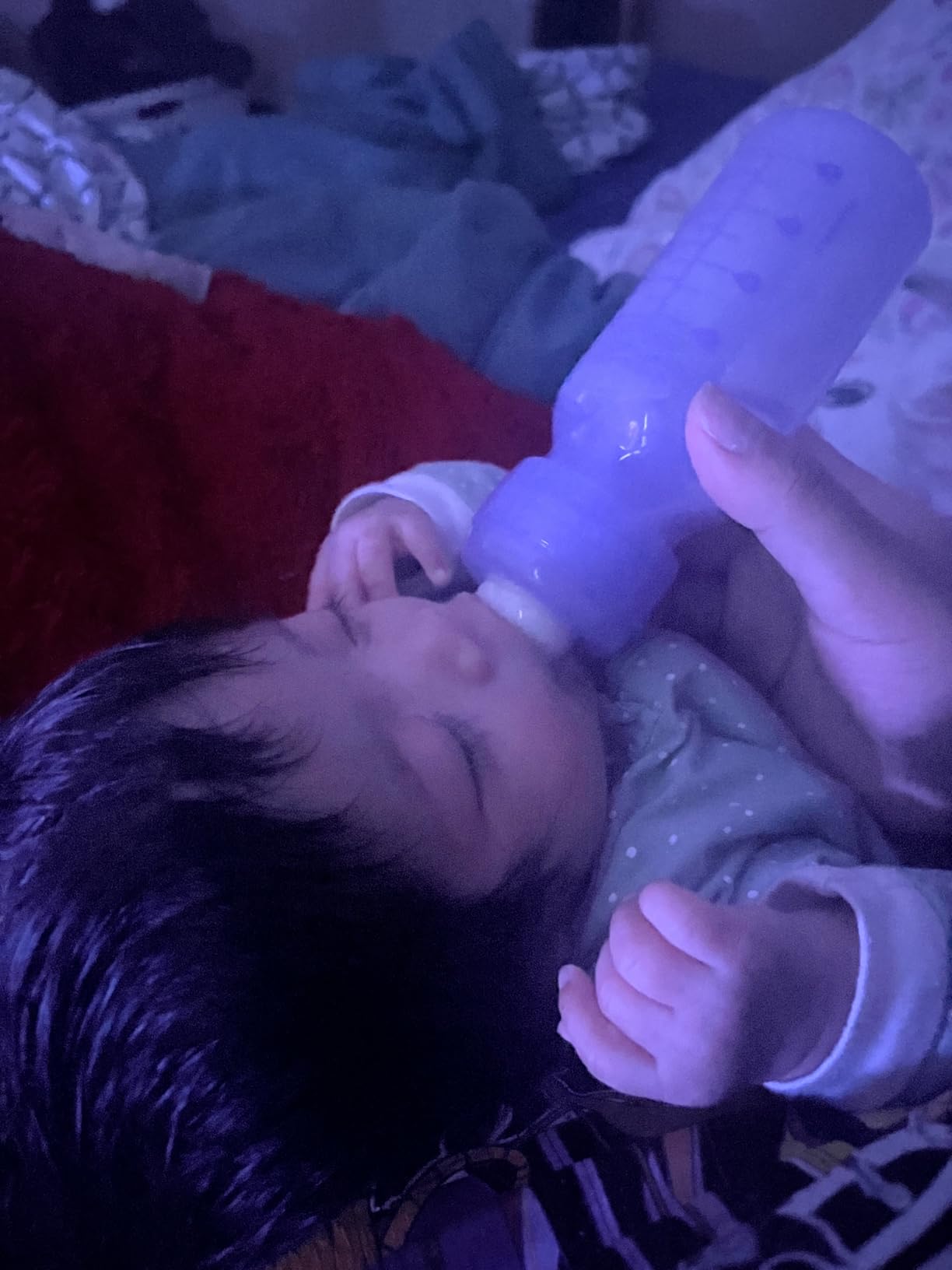 Dr. Brown's Anti-Colic Options+ Narrow Baby Bottles, Purple, 8 oz, 3-Pack | Clinically proven to reduce colic, bottles with Level 1 slow flow nipple, 0m+, BPA-free customer photo 2