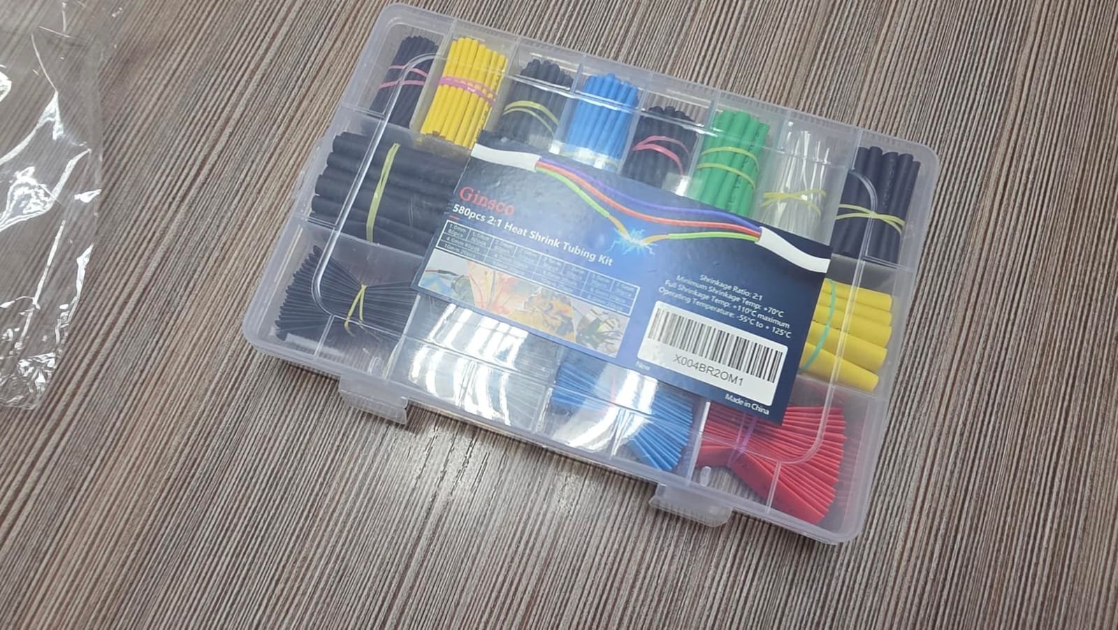Ginsco 580 pcs 2:1 Heat Shrink Tubing Kit 6 Colors 11 Sizes Assorted Sleeving Tube Wrap Cable Wire Kit for DIY customer photo 1