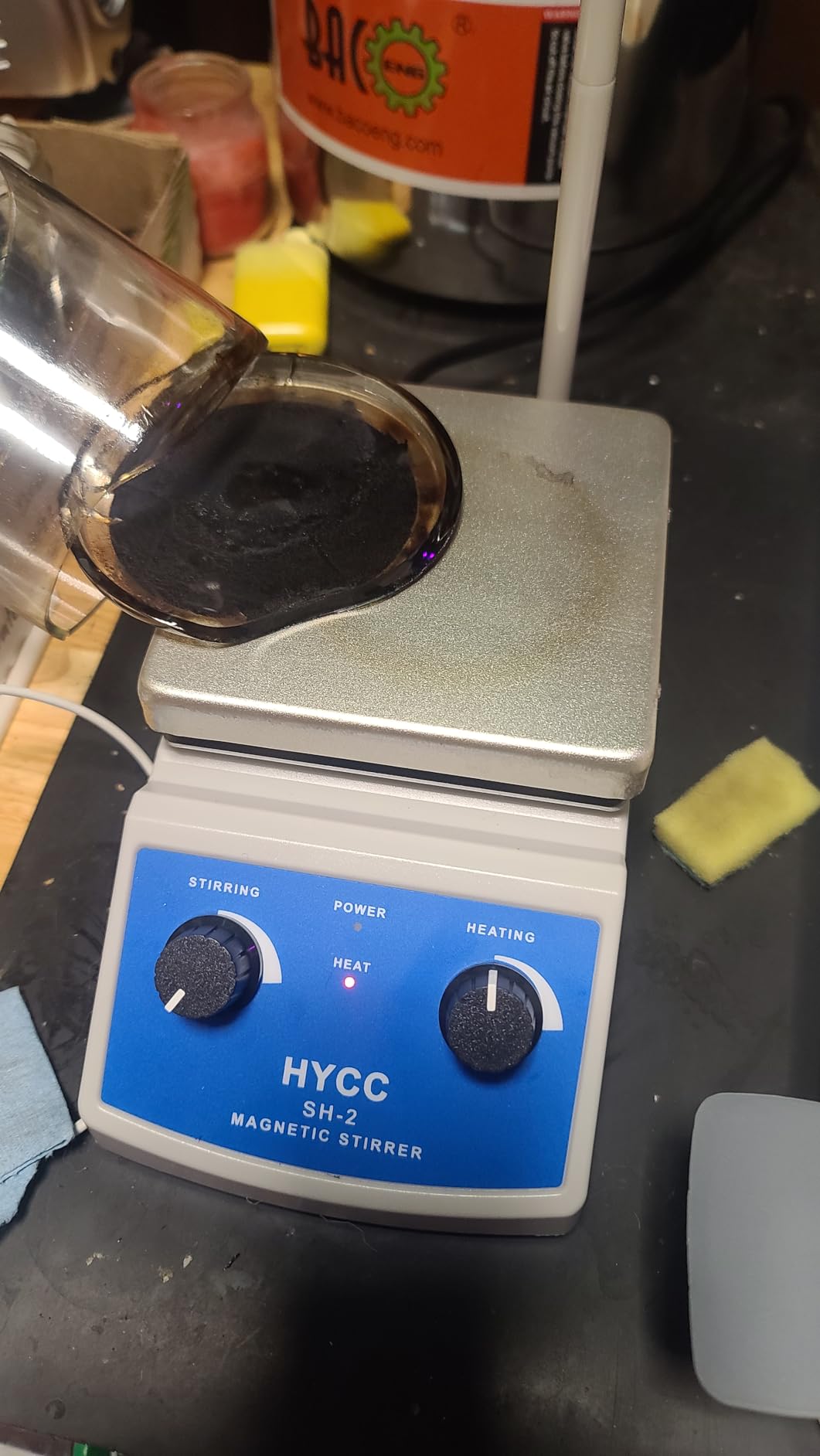 HYCC Magnetic Stirrer Hot Plate Max 716°F, 100-2000RPM Hot Plate with Magnetic Stirrer, 2000mL Magnetic Hotplate Stirrer, Magnetic Stirrer w/Magnetic Stir Bar customer photo 2