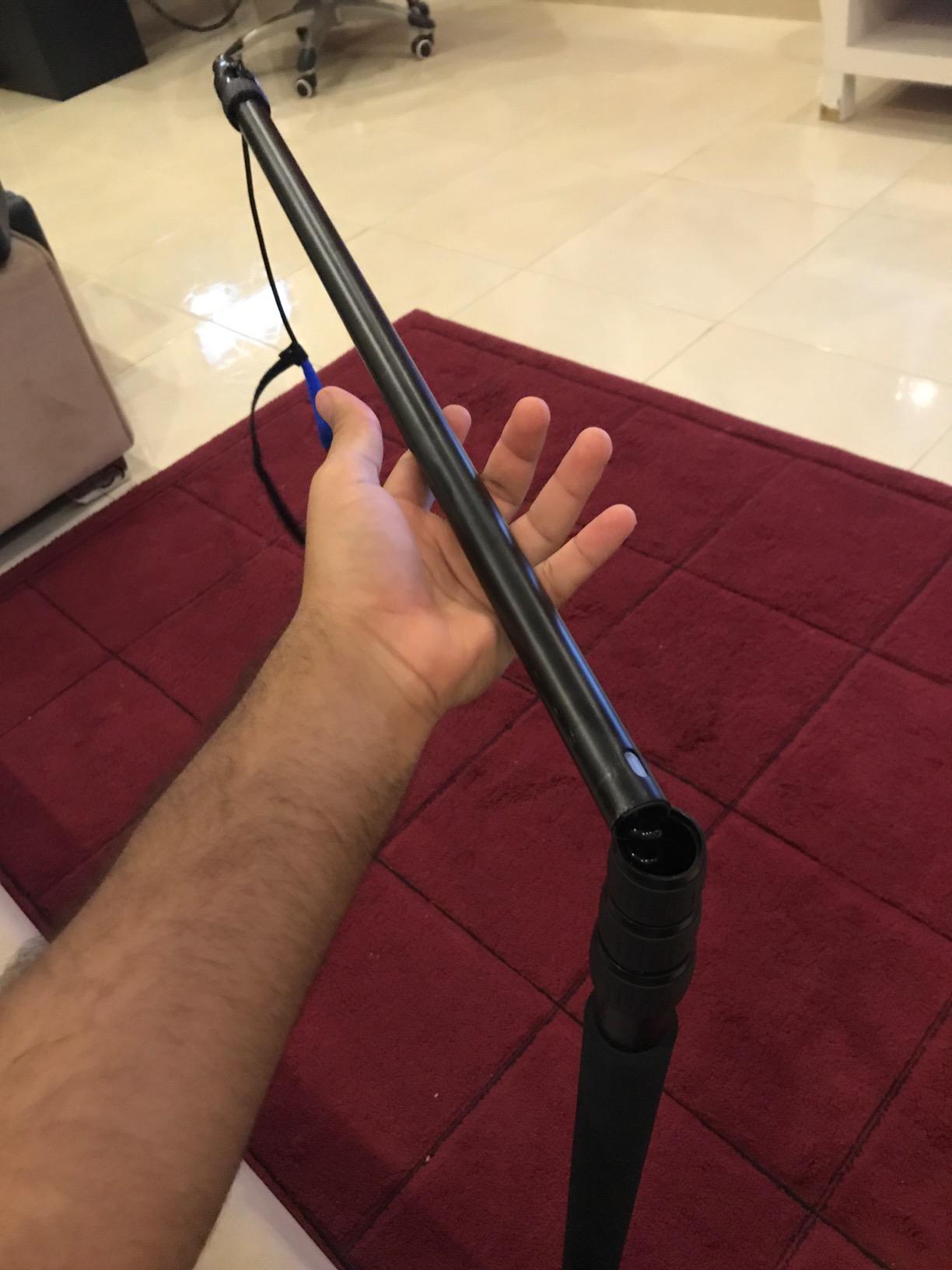 LyxPro Portable Mic Boom Pole Arm 5 Section Stretchable Padded Handheld Telescopic Aluminum Adjustable With Built In Internal XLR Cable Shotgun Zoom Microphones, Fish Pole extends 2.4' - 9.25' MPL-20 customer photo 1