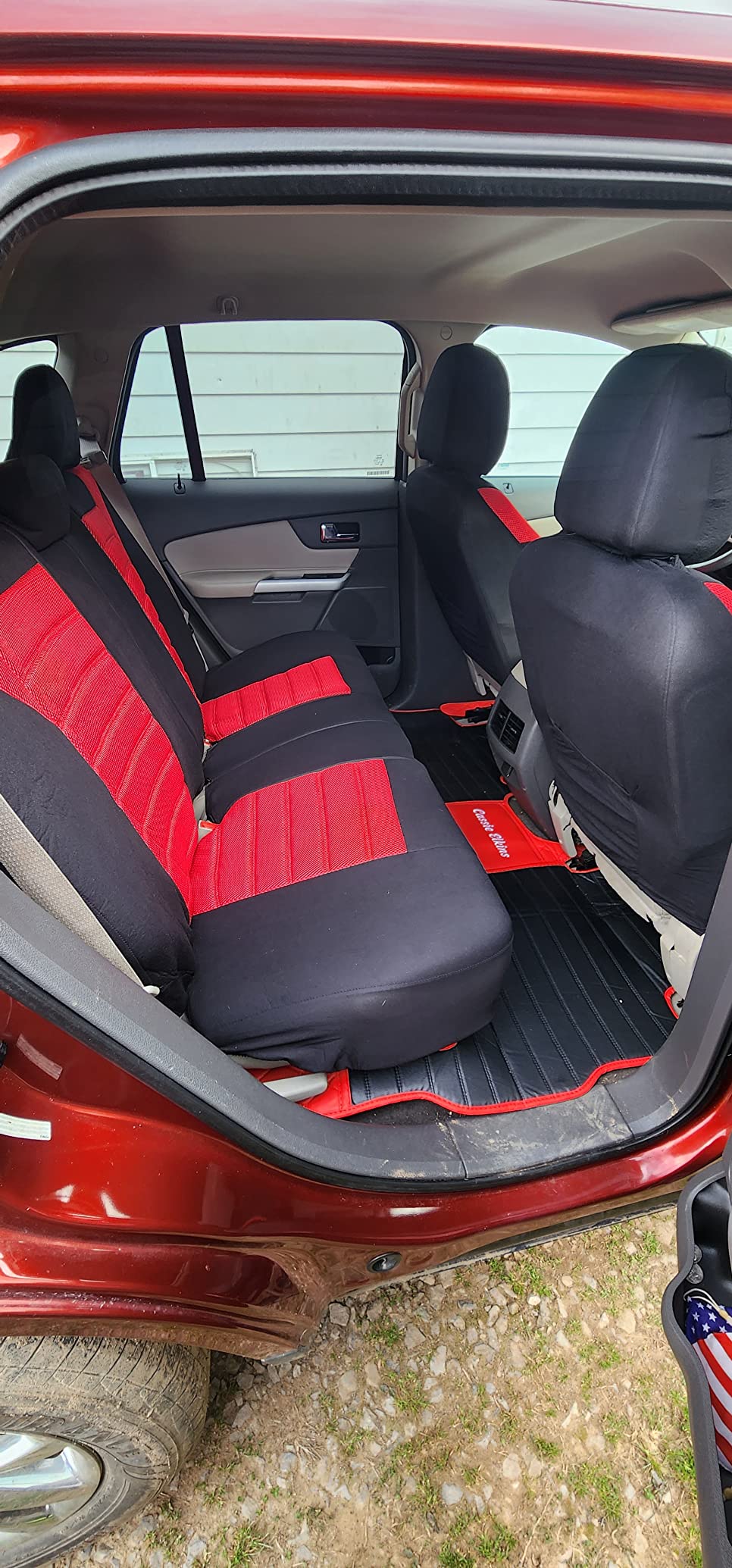 FH Group Automotive Car Seat Covers Front Set Premium 3D Air Mesh Front Seat Covers, Airbag Compatible Universal Fit Interior Accessories for Cars Trucks and SUVs - Black customer photo 1