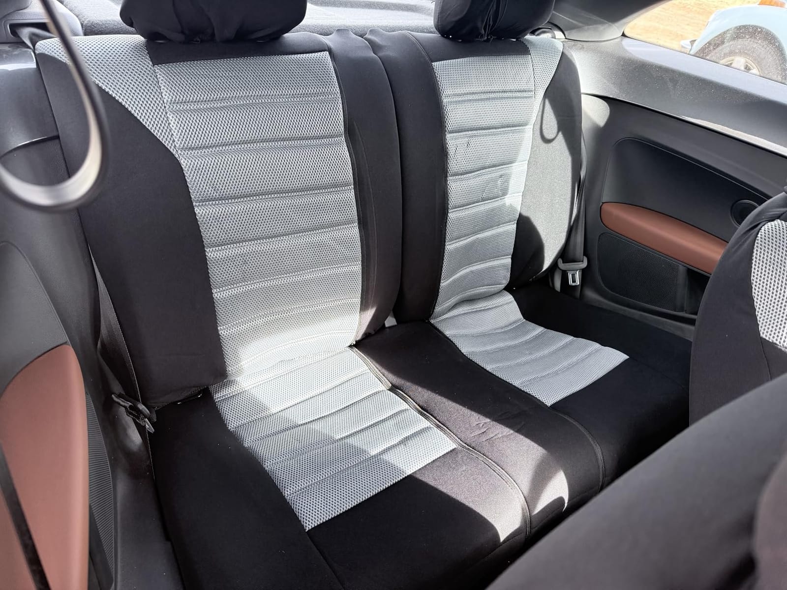 FH Group Automotive Car Seat Covers Front Set Premium 3D Air Mesh Front Seat Covers, Airbag Compatible Universal Fit Interior Accessories for Cars Trucks and SUVs - Black customer photo 2