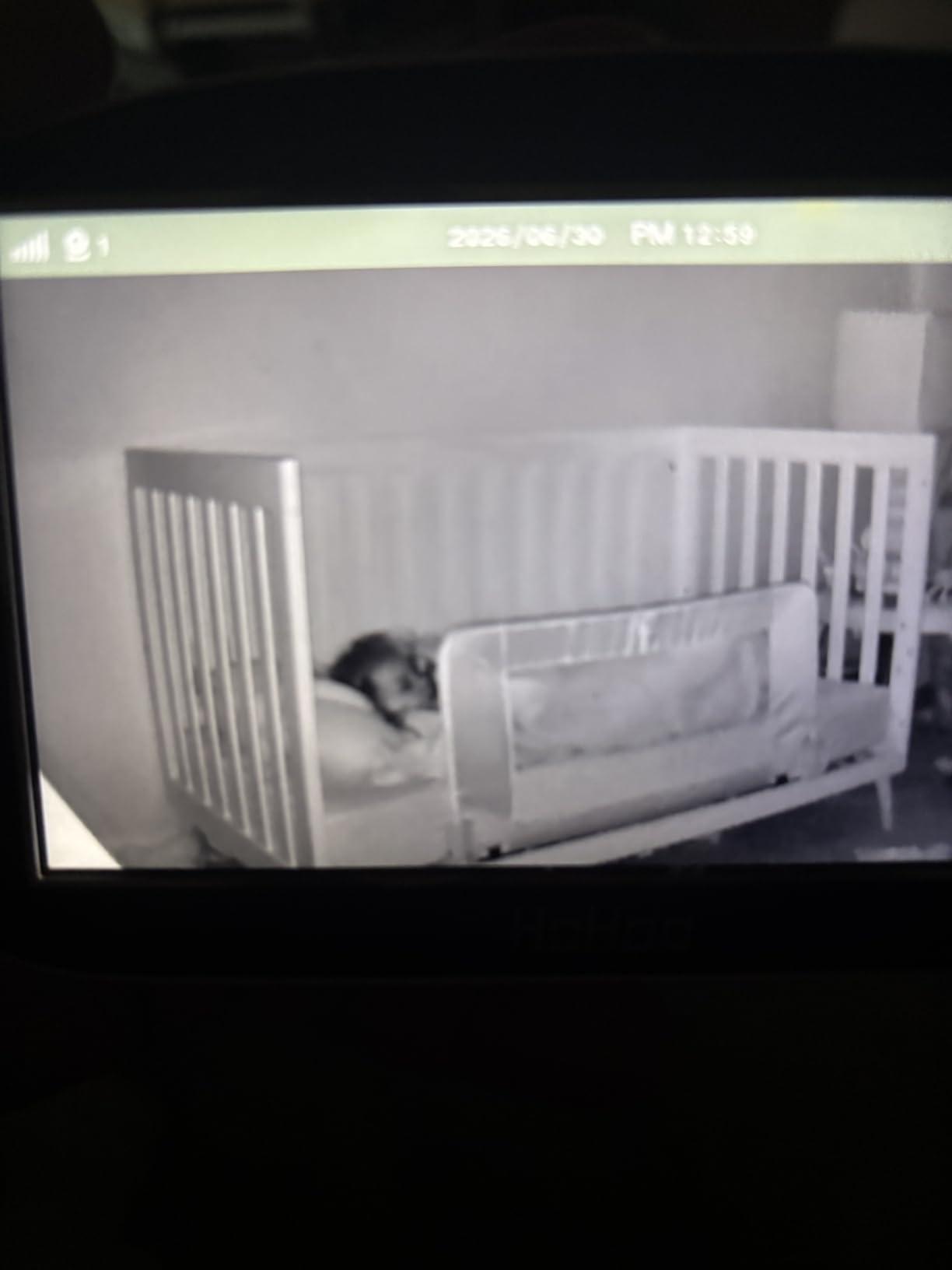 Hiccapop Convertible Crib Bed Rail for Toddlers, Crib Rail Guard, White customer photo 2