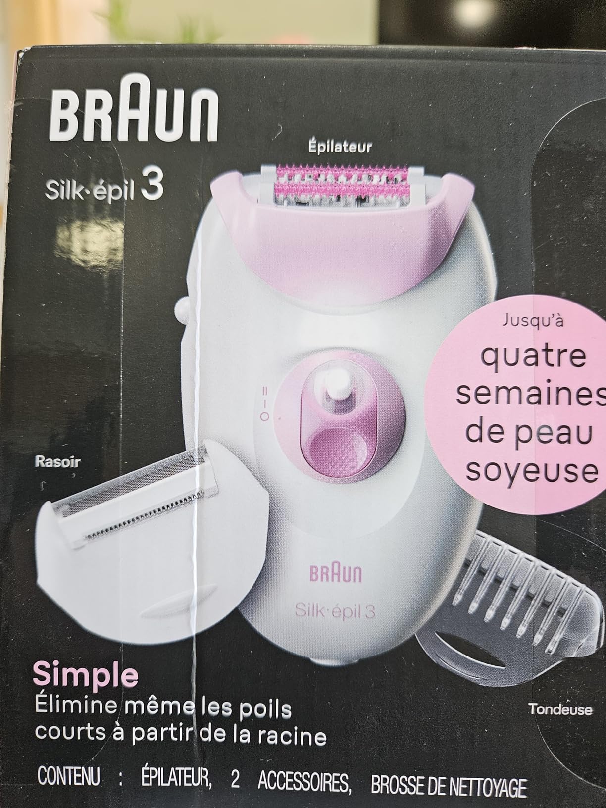 Braun Silk-épil 3 3-270, Epilator for Women for Long-Lasting Hair Removal, 20 Tweezer System, Smartlight Technology, Massage Rollers, Shaver and Trimmer Head Included customer photo 1