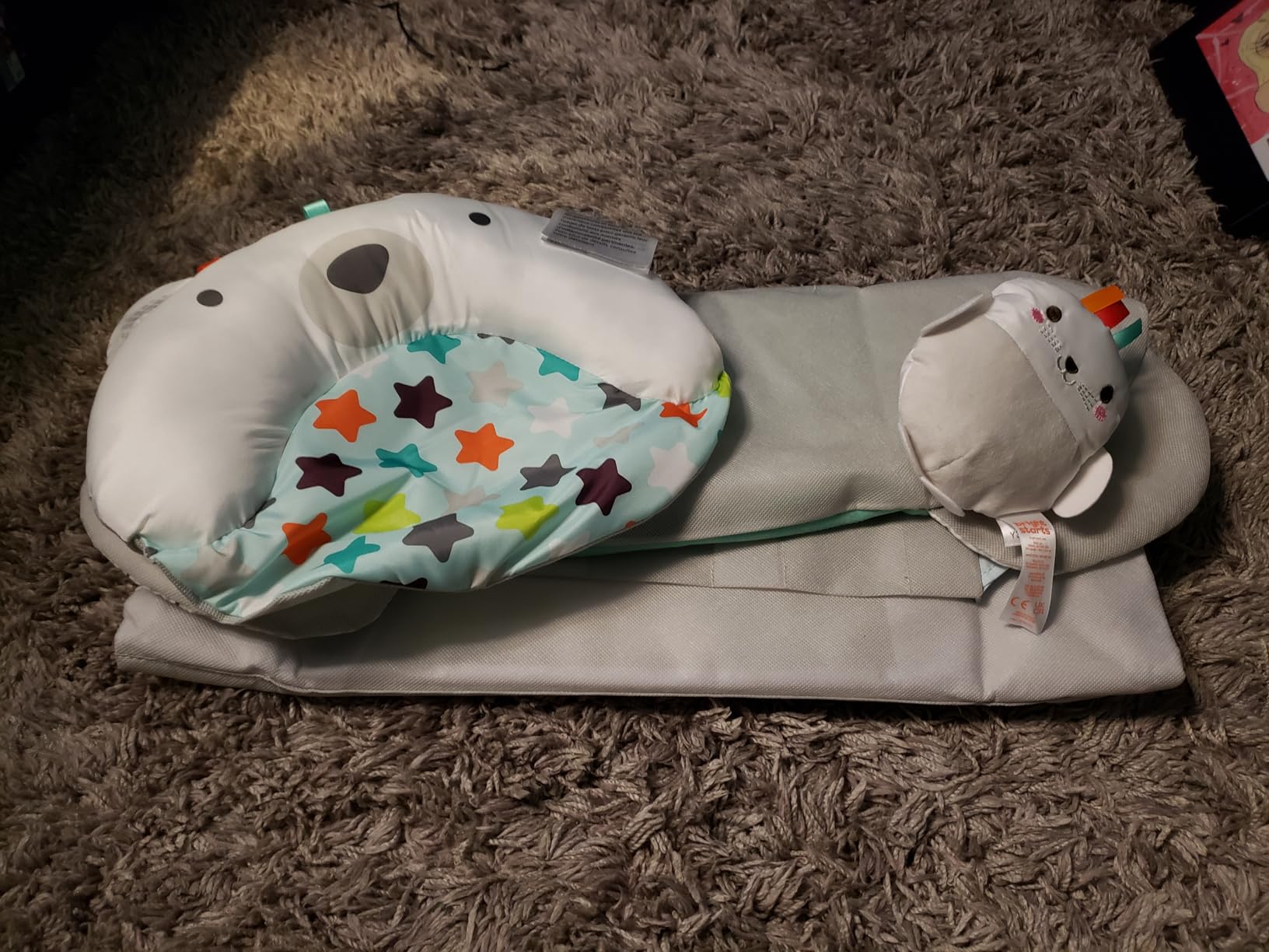 Bright Starts Tummy Time Prop & Play Baby Activity Mat with Support Pillow & Taggies - Polar Bear 35 x 29.5 in., Newborn and up customer photo 2