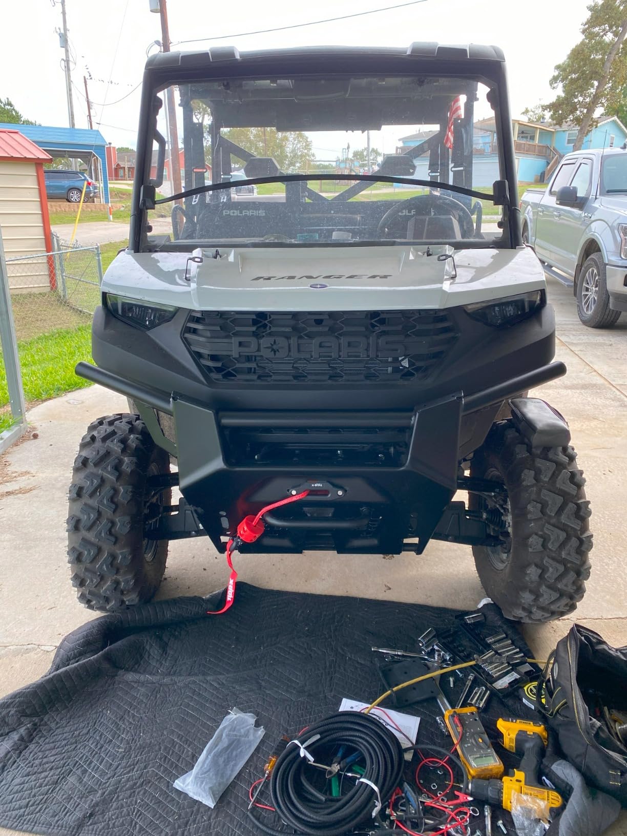 X-BULL 4500 lbs Winch 12V Electric Winch Kits with Fairlead, ATV/UTV Winch with Waterproof Synthetic Rope Winch with Wireless Remotes and Mounting Bracket customer photo 1