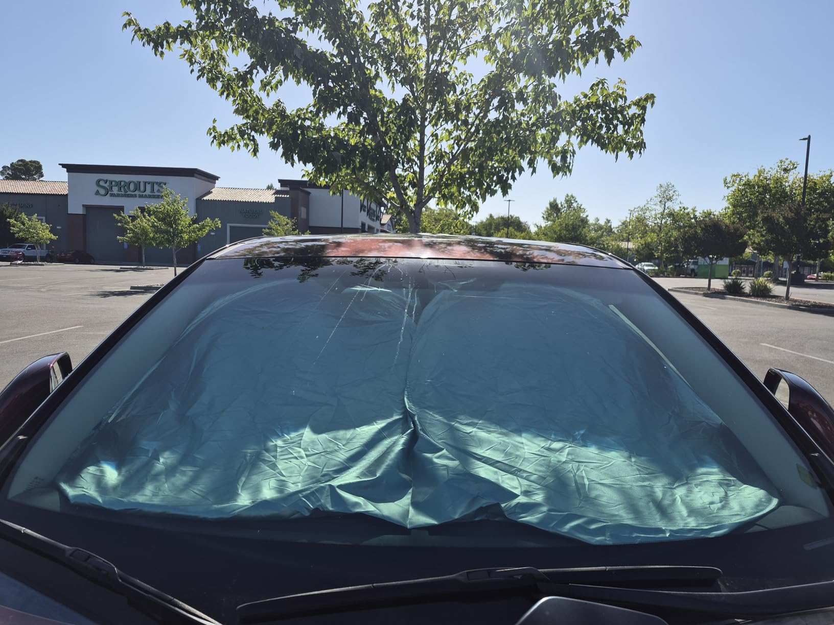 Magnelex Car Windshield Sunshade – Double-Layer Design for 2X Heat Blocking, Blocks UV Rays, Foldable Sun Shade for Cars, Trucks & SUVs, Keeps Interior Cooler, Medium (59 x 31 in) customer photo 2
