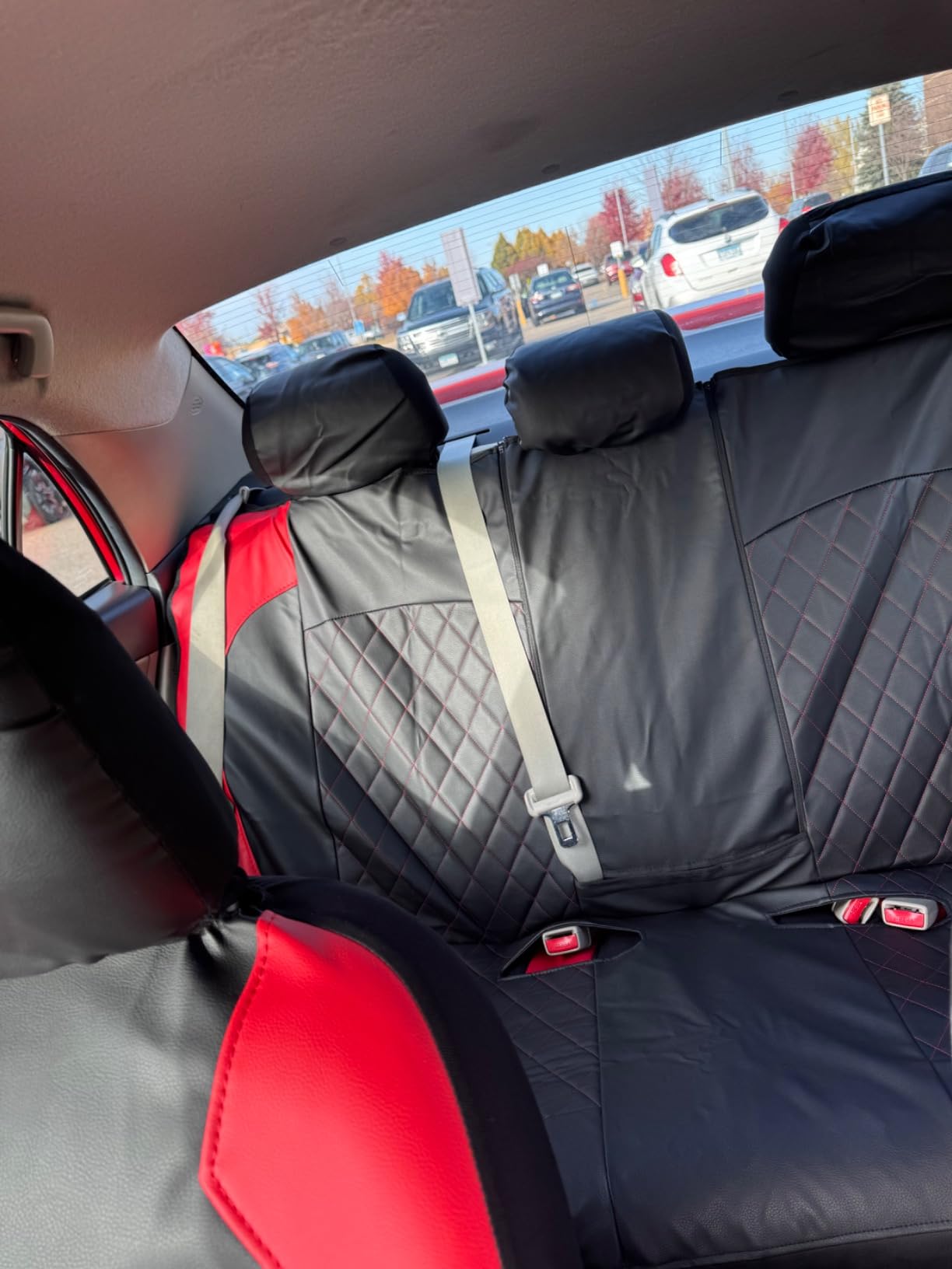 Universal Pu Leather Car Seat Covers Front Seats only, Airbag Compatible, Water-Resistant Durable Premium Vinyl, Fit for 95% Vehicles,Cars,Vans,SUV,Sedans (Luxury 2 PCS All Black) customer photo 2