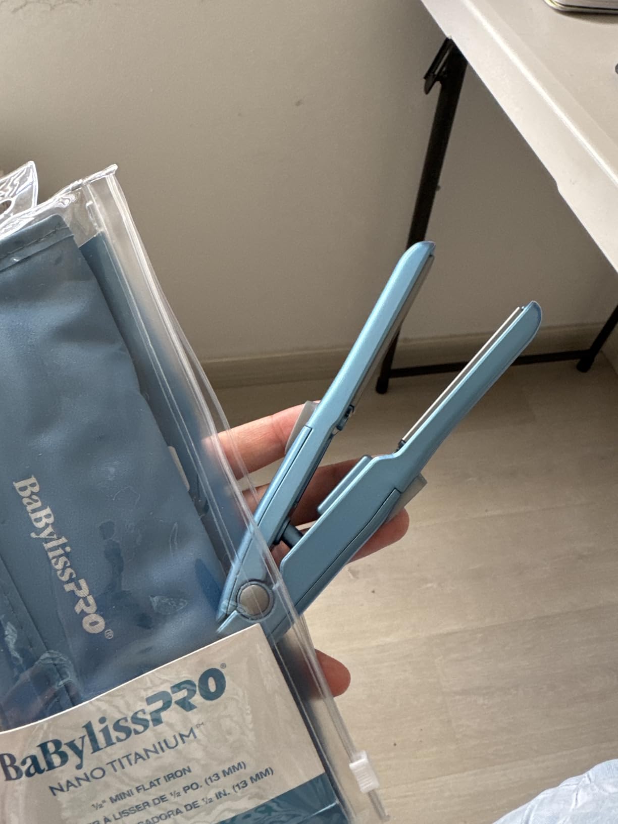 BaBylissPRO Nano Titanium Mini Flat Iron Hair Straightener, 0.5