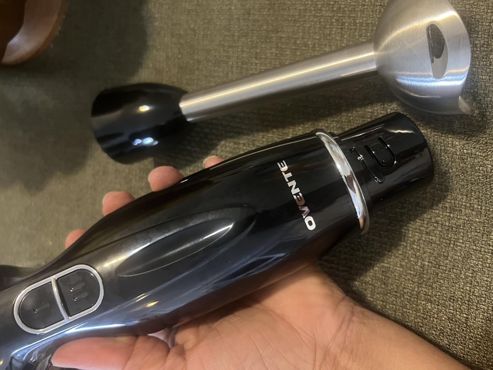 OVENTE Electric Corded Hand Blender, 300W with 2 Mixing Speeds Black HS560B customer photo 1