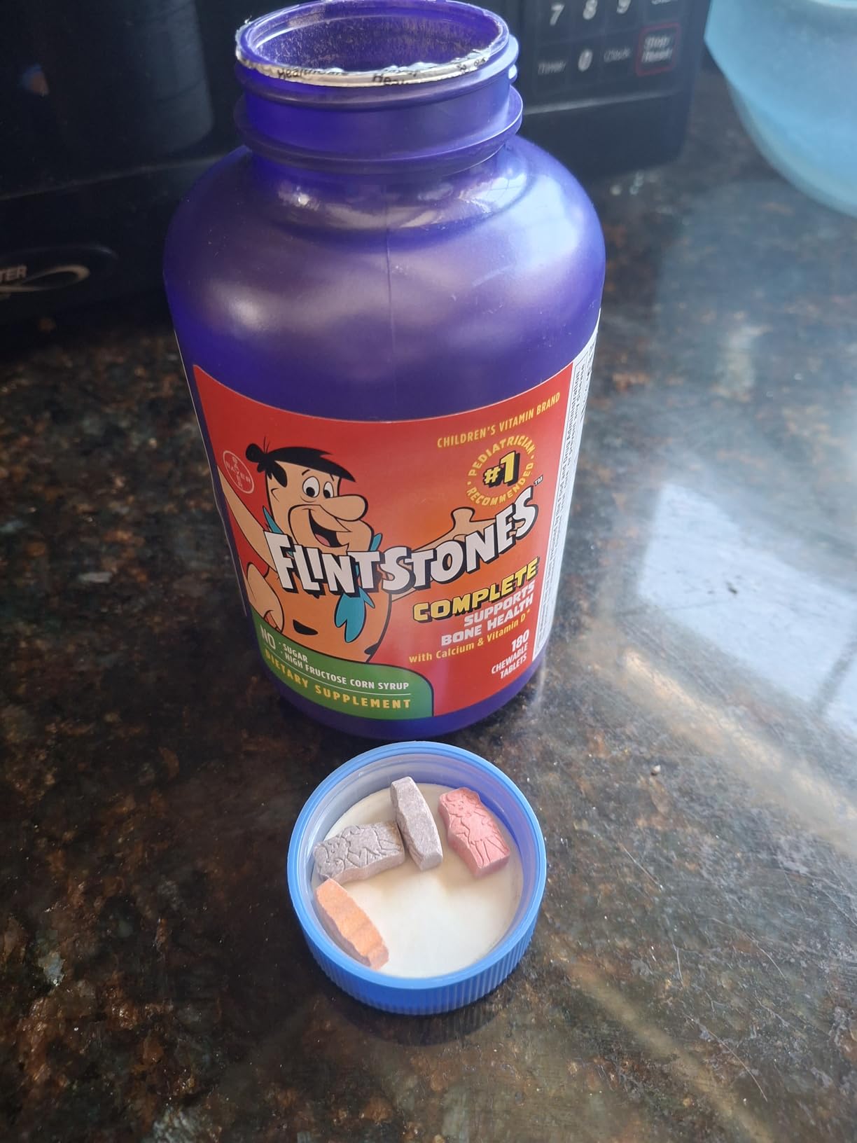 Flintstones Vitamins Chewable Kids Vitamins, Complete Multivitamin for Kids and Toddlers with Iron, Calcium, Vitamin C, Vitamin D & more, 180 count(Pack of 1)(Packaging May Vary) customer photo 1