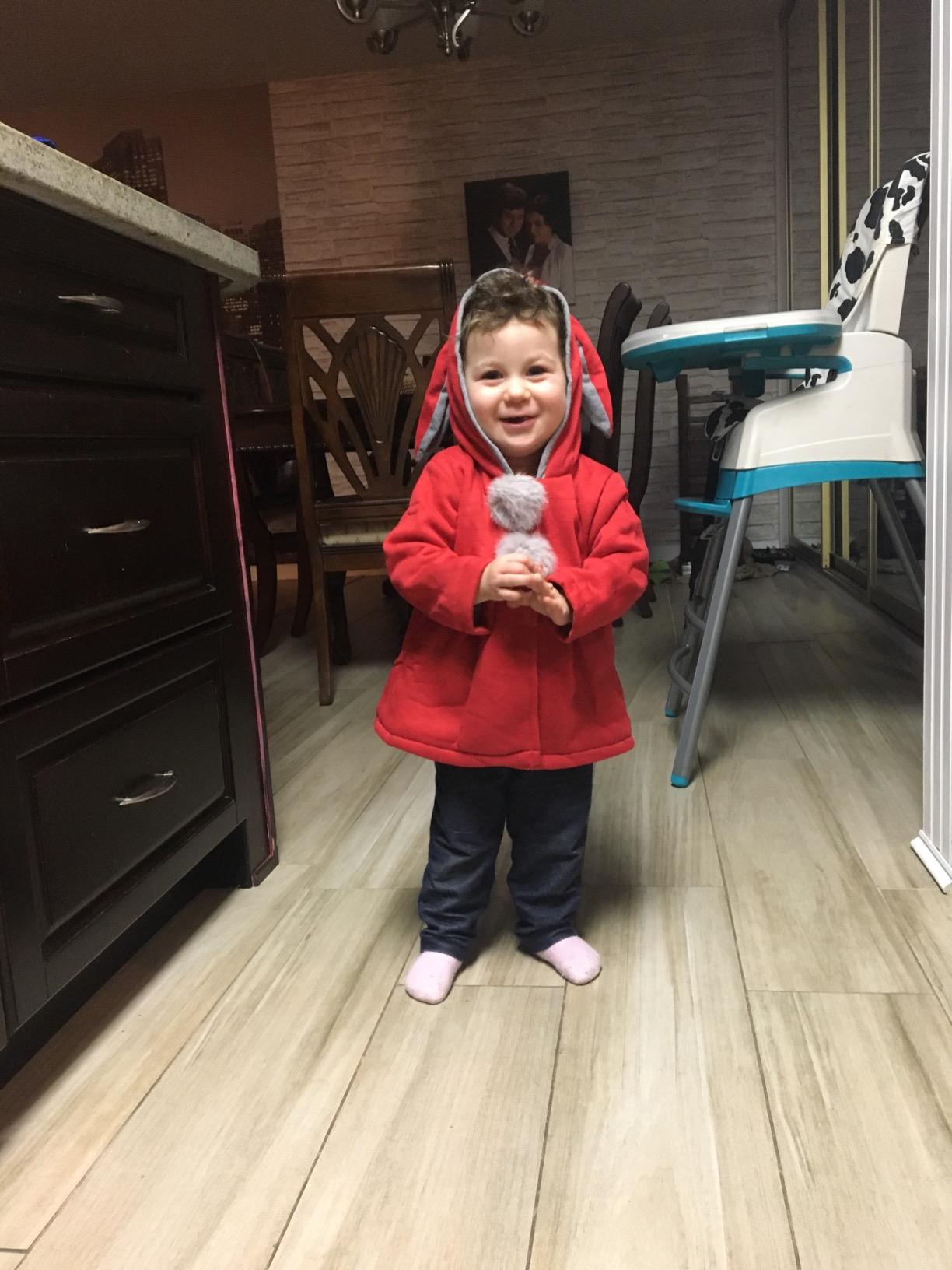 CoKate Infant Baby Girl Fall Winter Hooded Coat Sweet Rabbit Jackets Outerwear customer photo 2