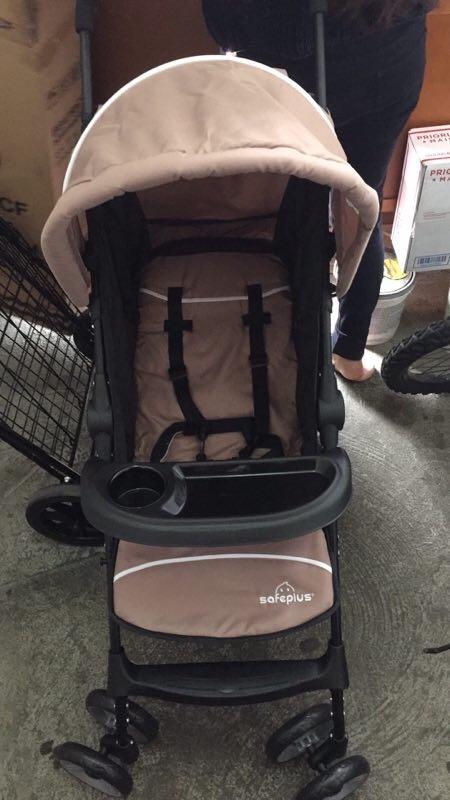 Baby Joy Lightweight Stroller, Compact Toddler Travel Stroller for Airplane, Infant Stroller w/Adjustable Backrest/Footrest/Canopy, 5-Point Harness, Storage Basket, Easy One-Hand Fold, Black customer photo 2