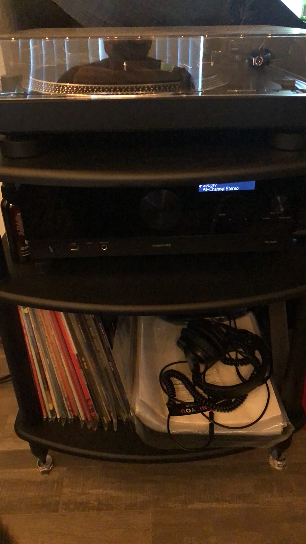 Pangea Audio Vulcan TT Turntable Stand with Vinyl Record Storage - Black customer photo 1